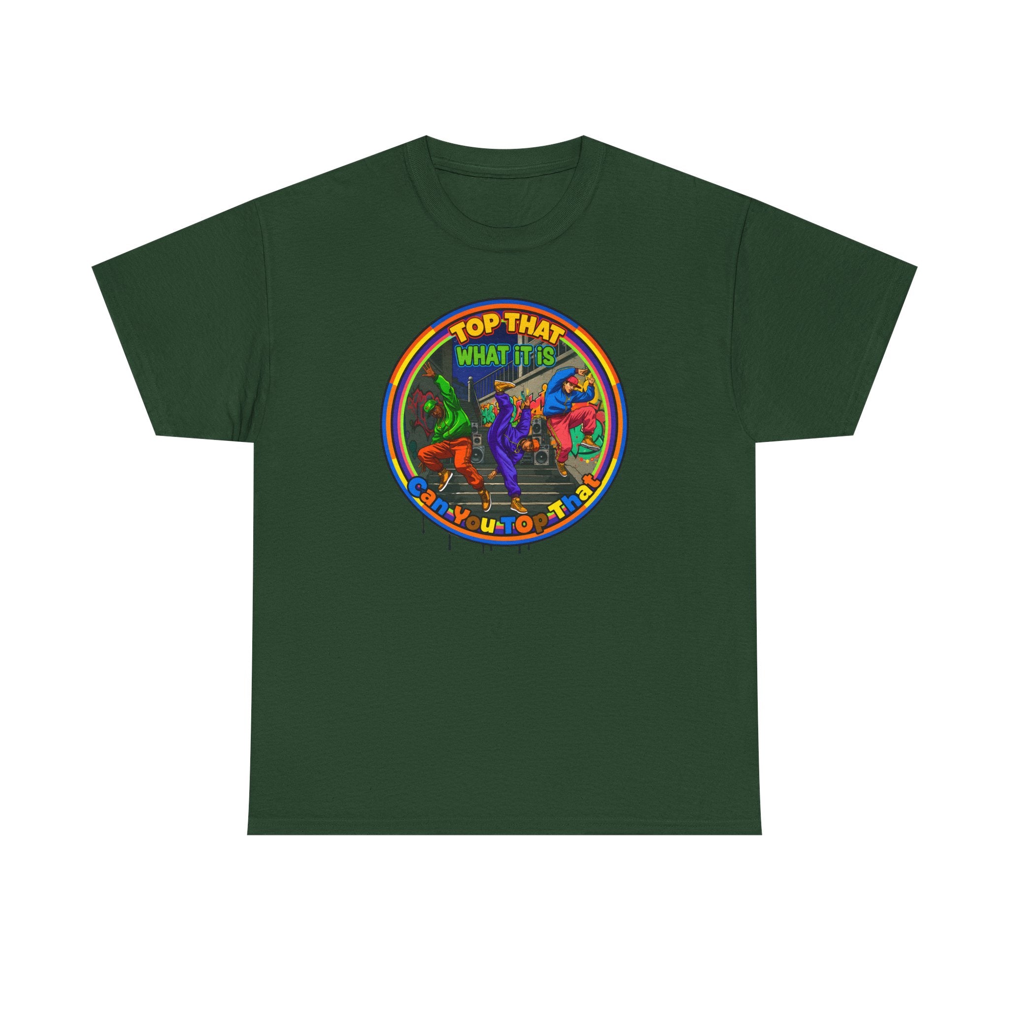 Retro  Tee — "Top That What It Is" Graphic Cotton Shirt