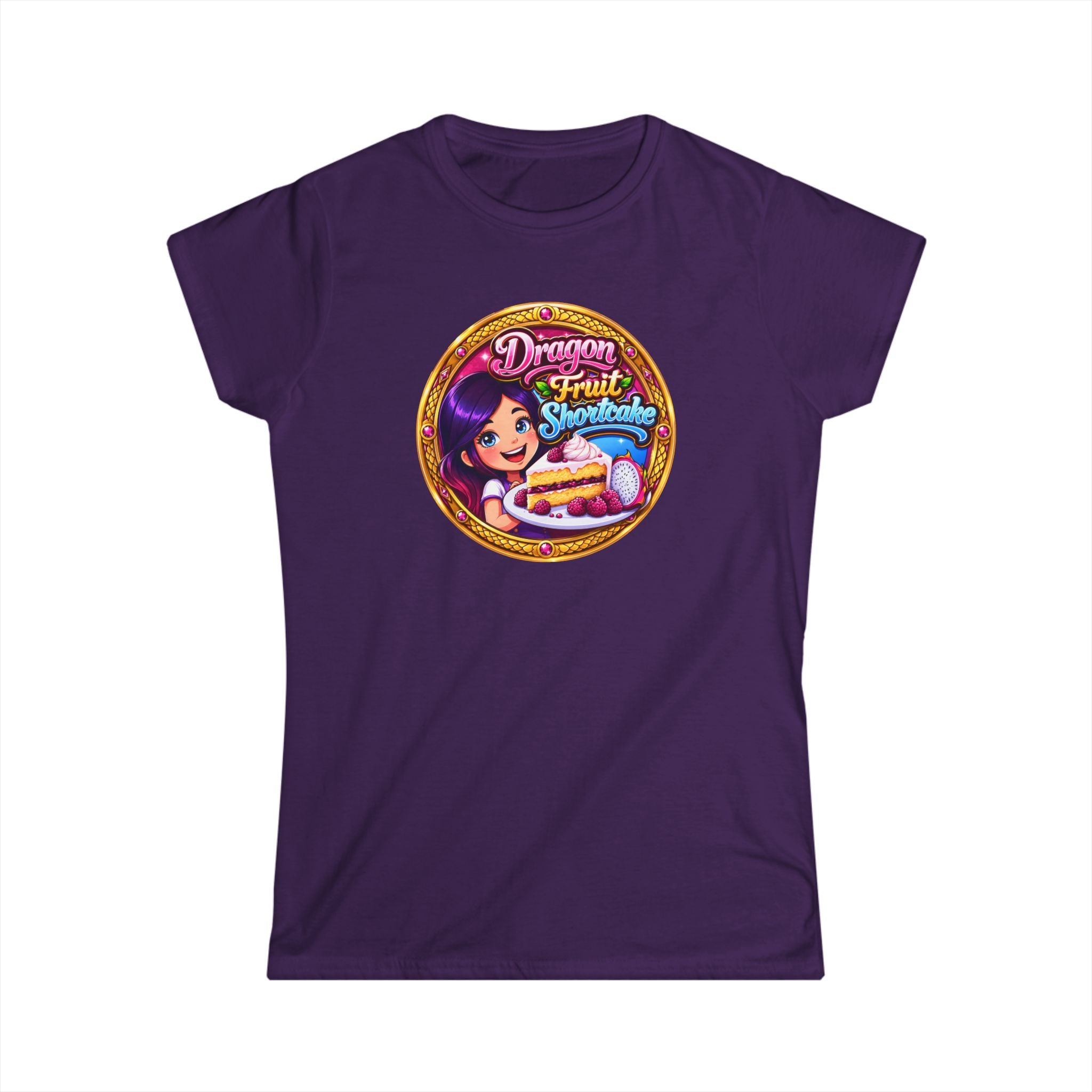 "Dragon Fruit Shortcake" Women's Tee — Cute Kawaii Dessert Graphic Shirt