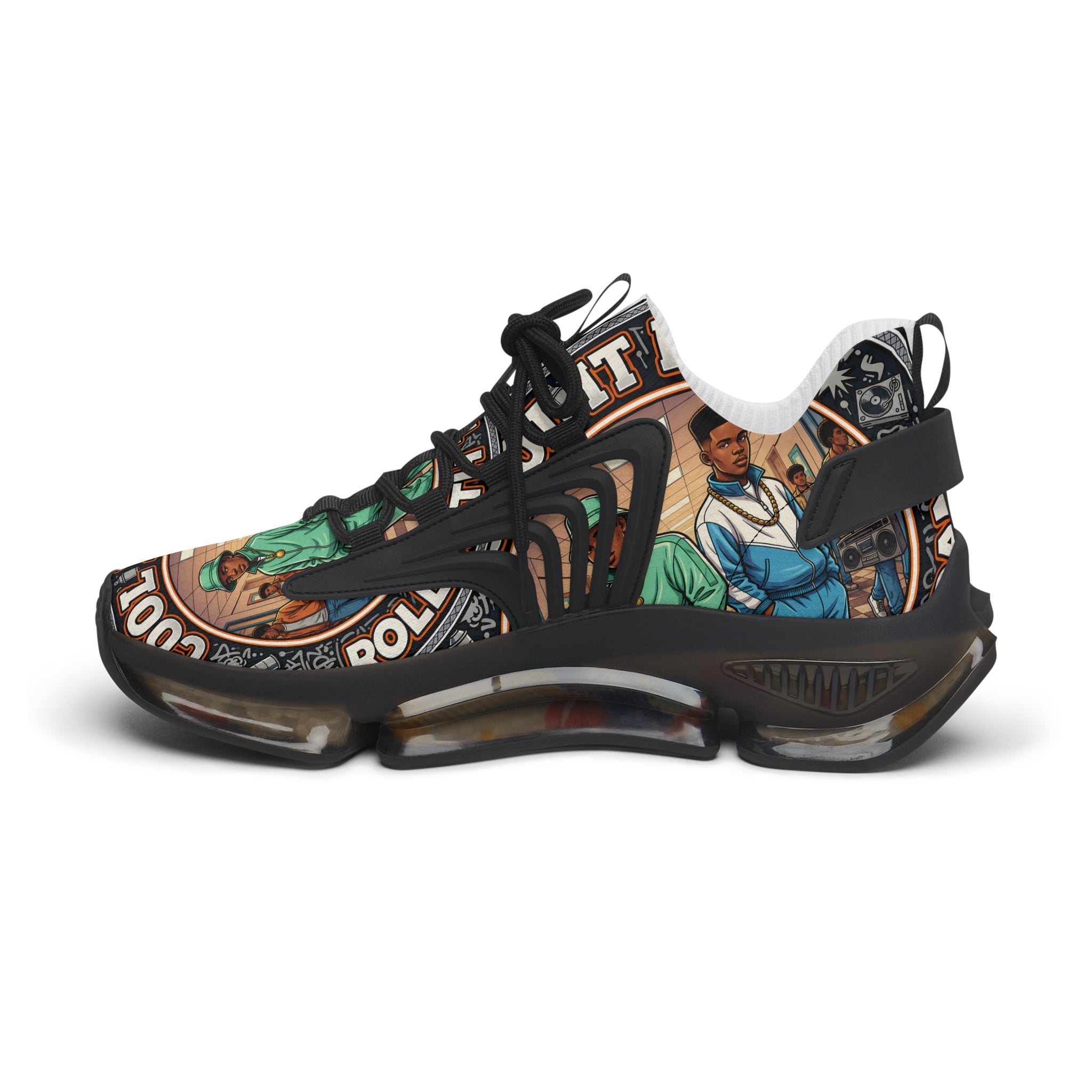 Men's Mesh Sneakers — Vintage 'Cool It Now' Graphic  Athletic Shoes