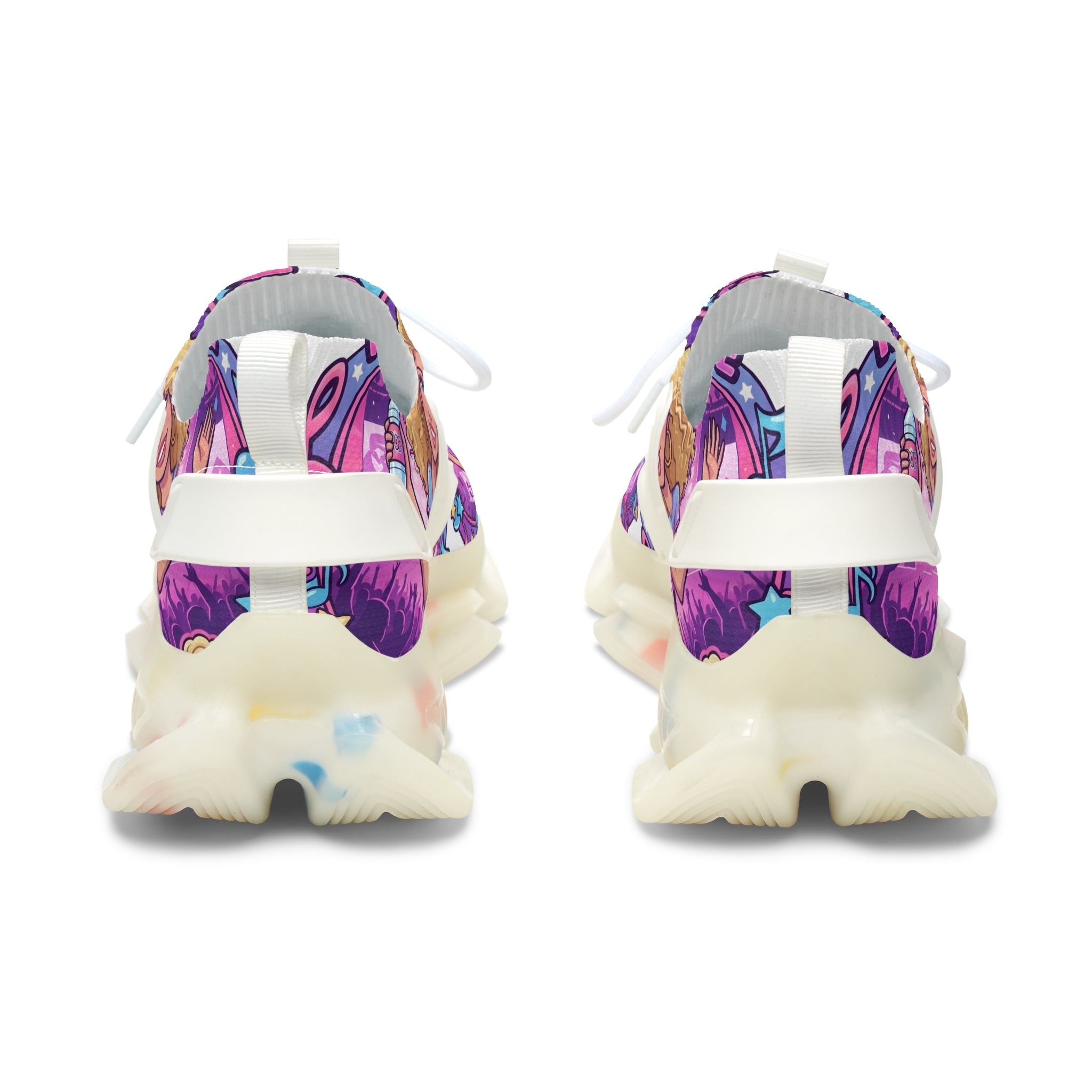 Women’s Mesh Sneakers —"Keep Pop Music Alive " Women's Trendy Printed Athletic Shoes