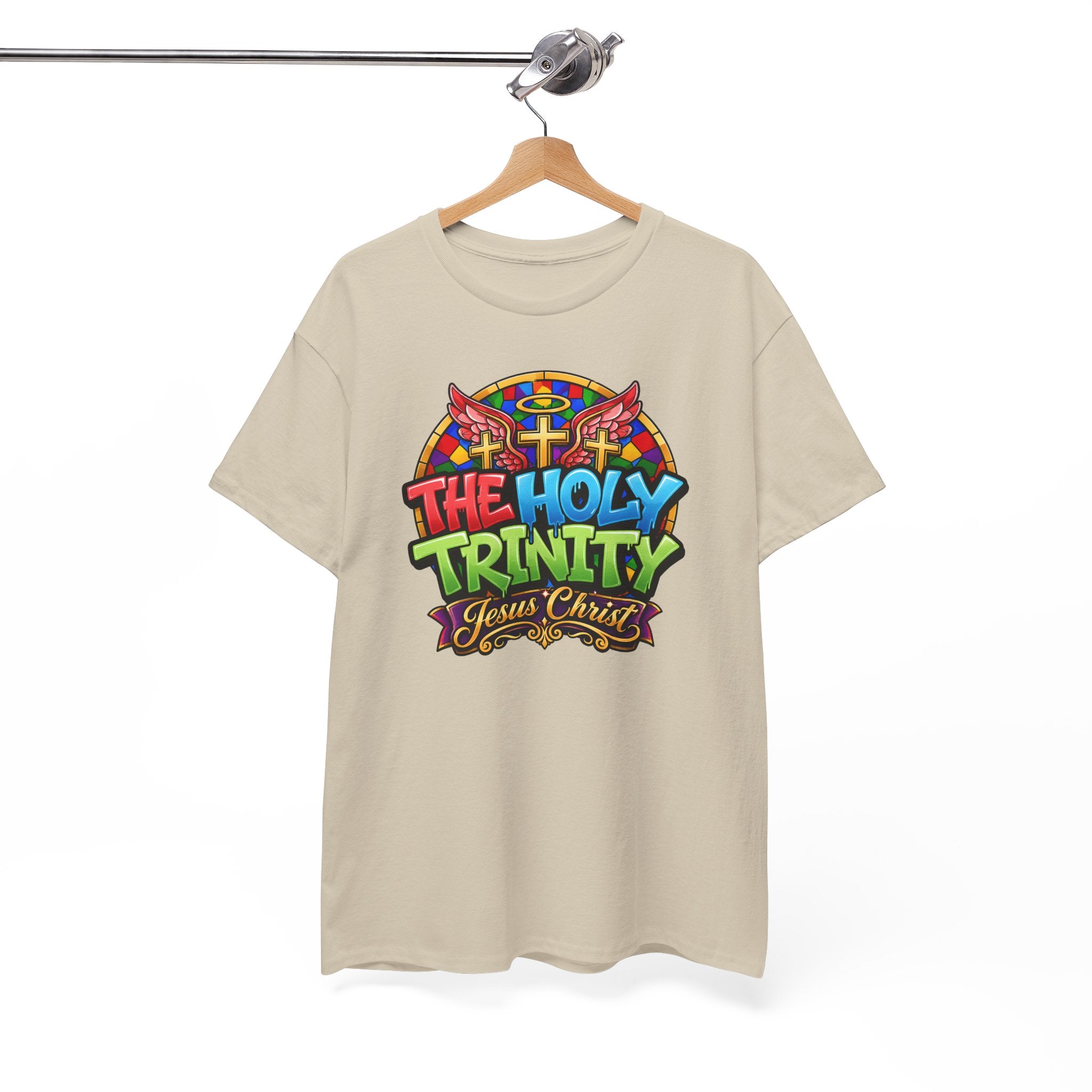 Holy Trinity Graphic Tee — 'The Holy Trinity Jesus Christ' Colorful Faith T-Shirt