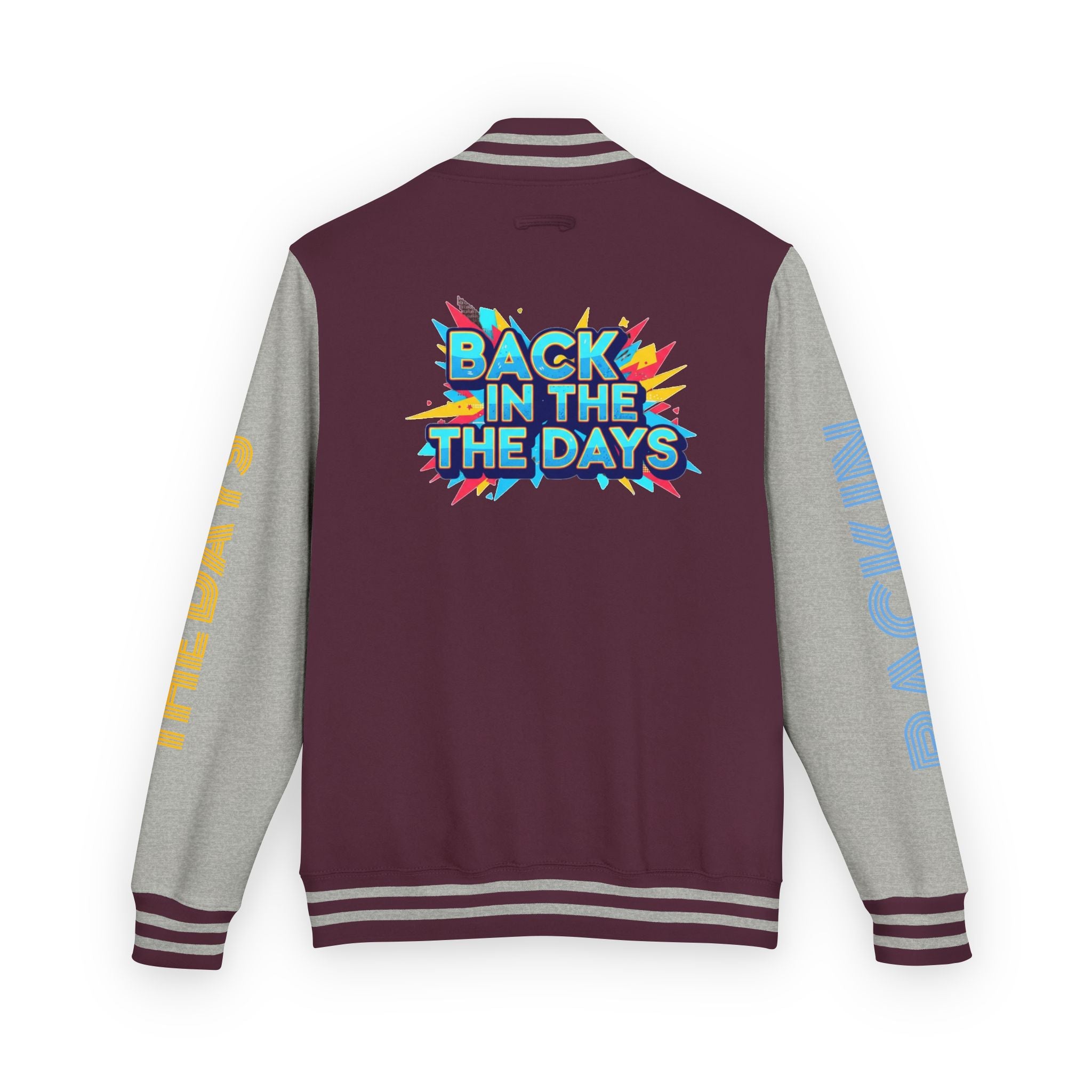 Letterman Jacket — "Back in the Days" Retro Graphic Bomber