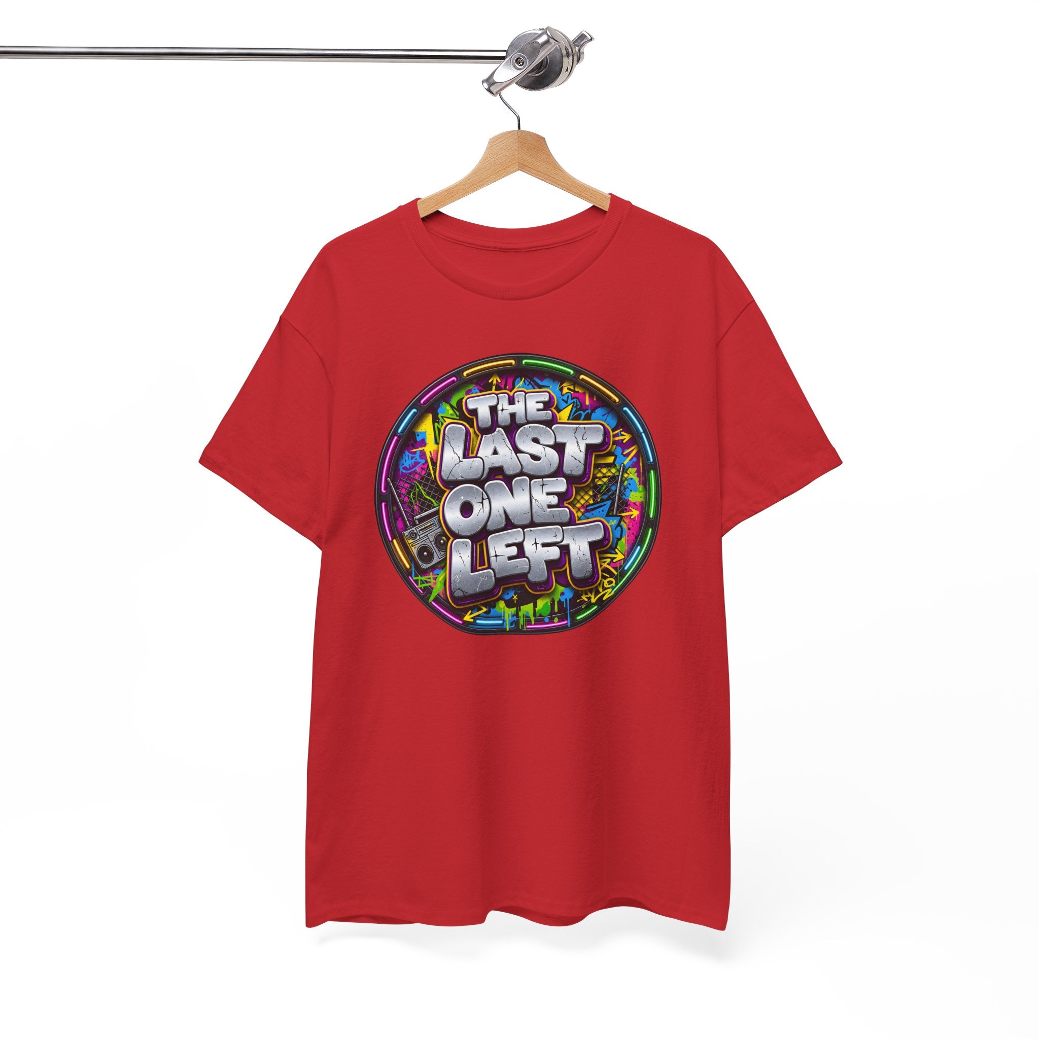 Graphic Tee - "The Last One Left" Colorful Retro Badge