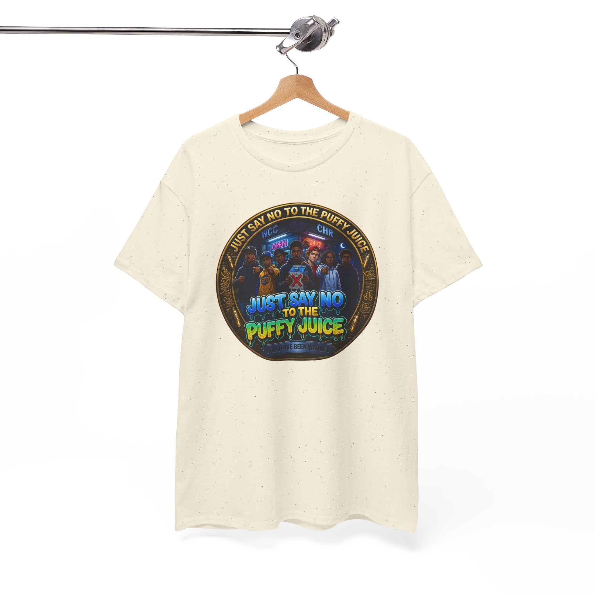 "Just Say No to the Puffy Juice "Tee – Anti-Party Vintage Graphic T-Shirt