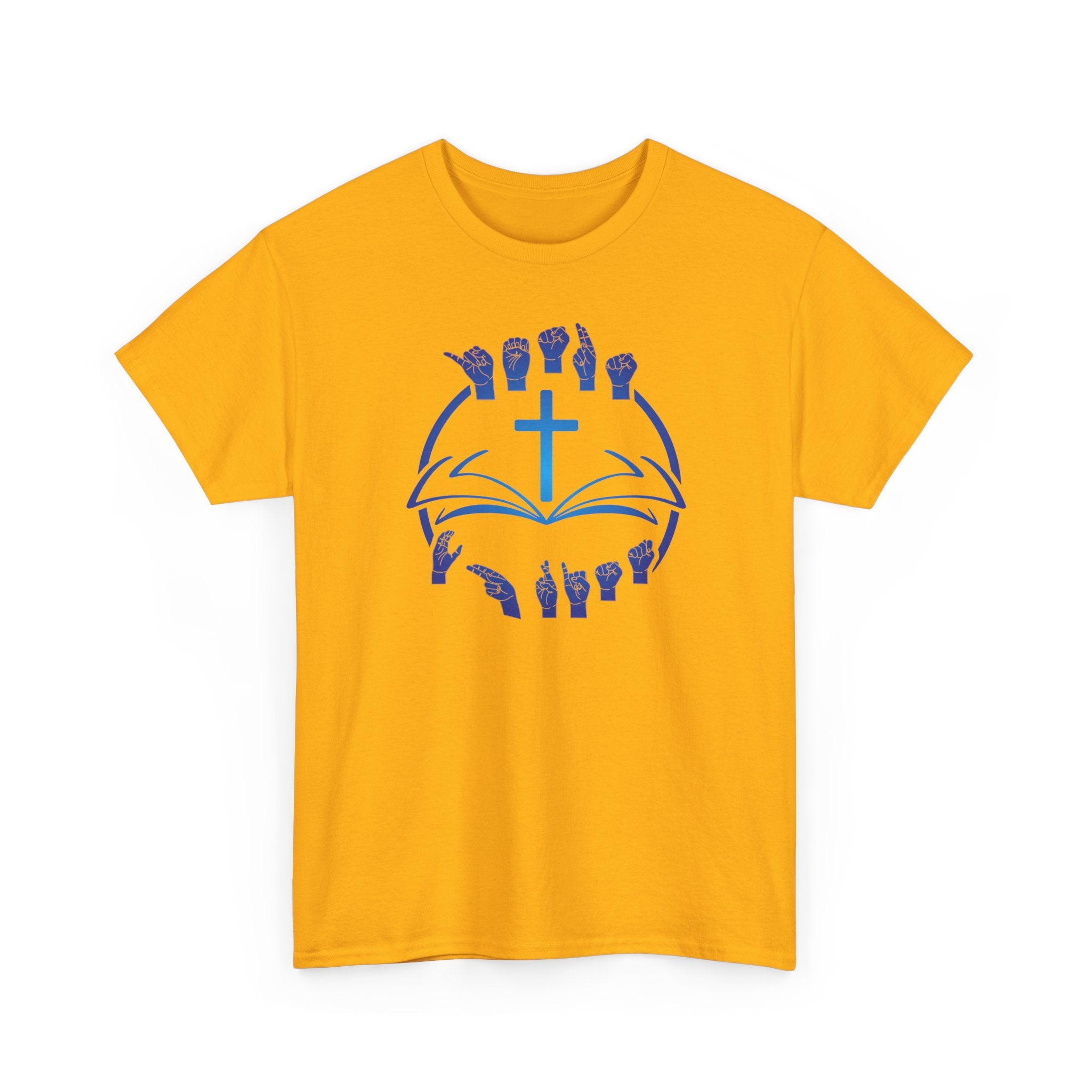 "Christian Bible Cross Sign Language "T-Shirt — Faith Prayer Hands Tee