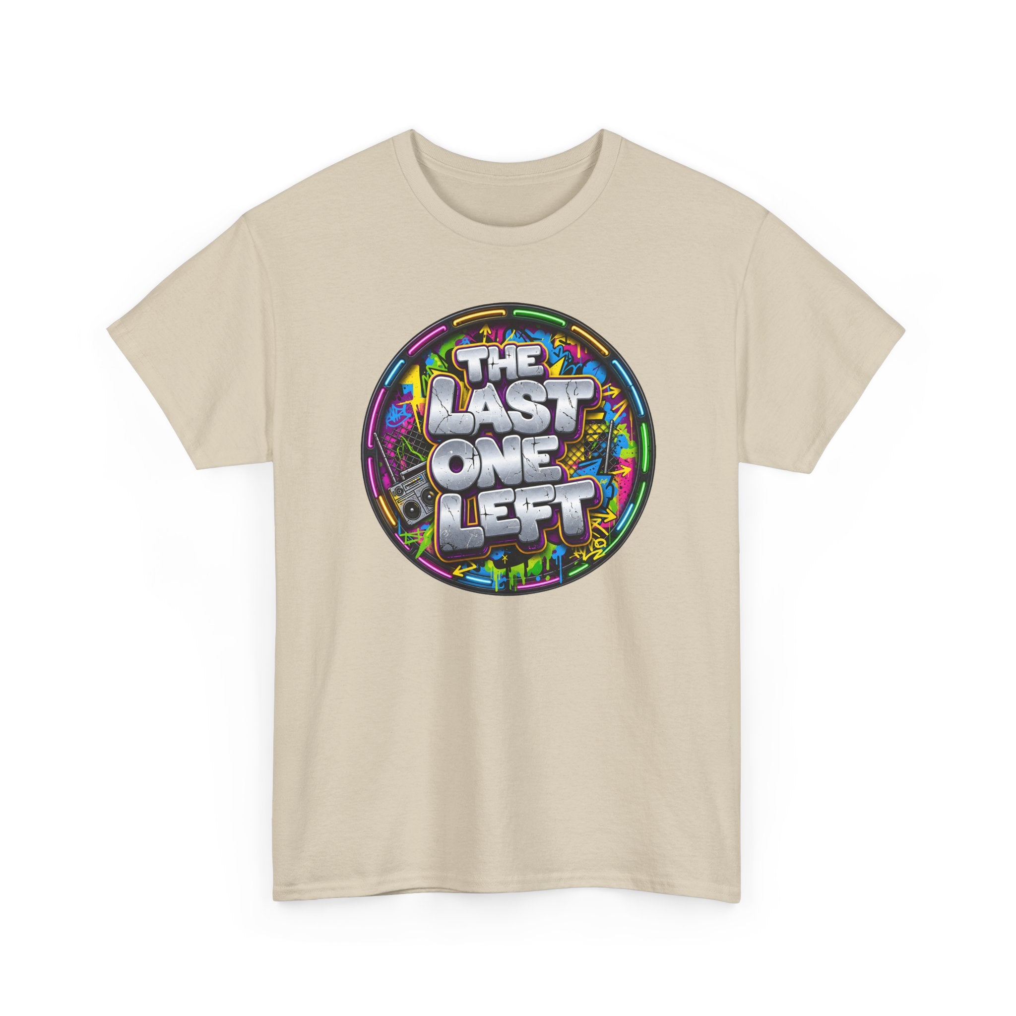 Graphic Tee - "The Last One Left" Colorful Retro Badge