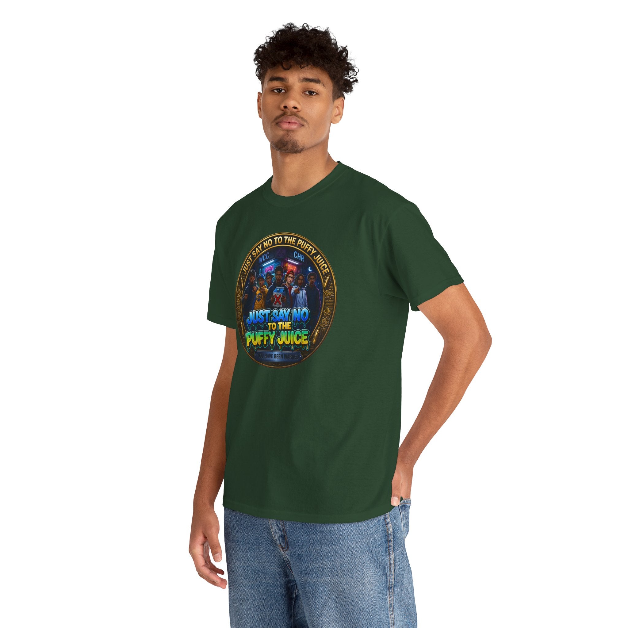 "Just Say No to the Puffy Juice "Tee – Anti-Party Vintage Graphic T-Shirt