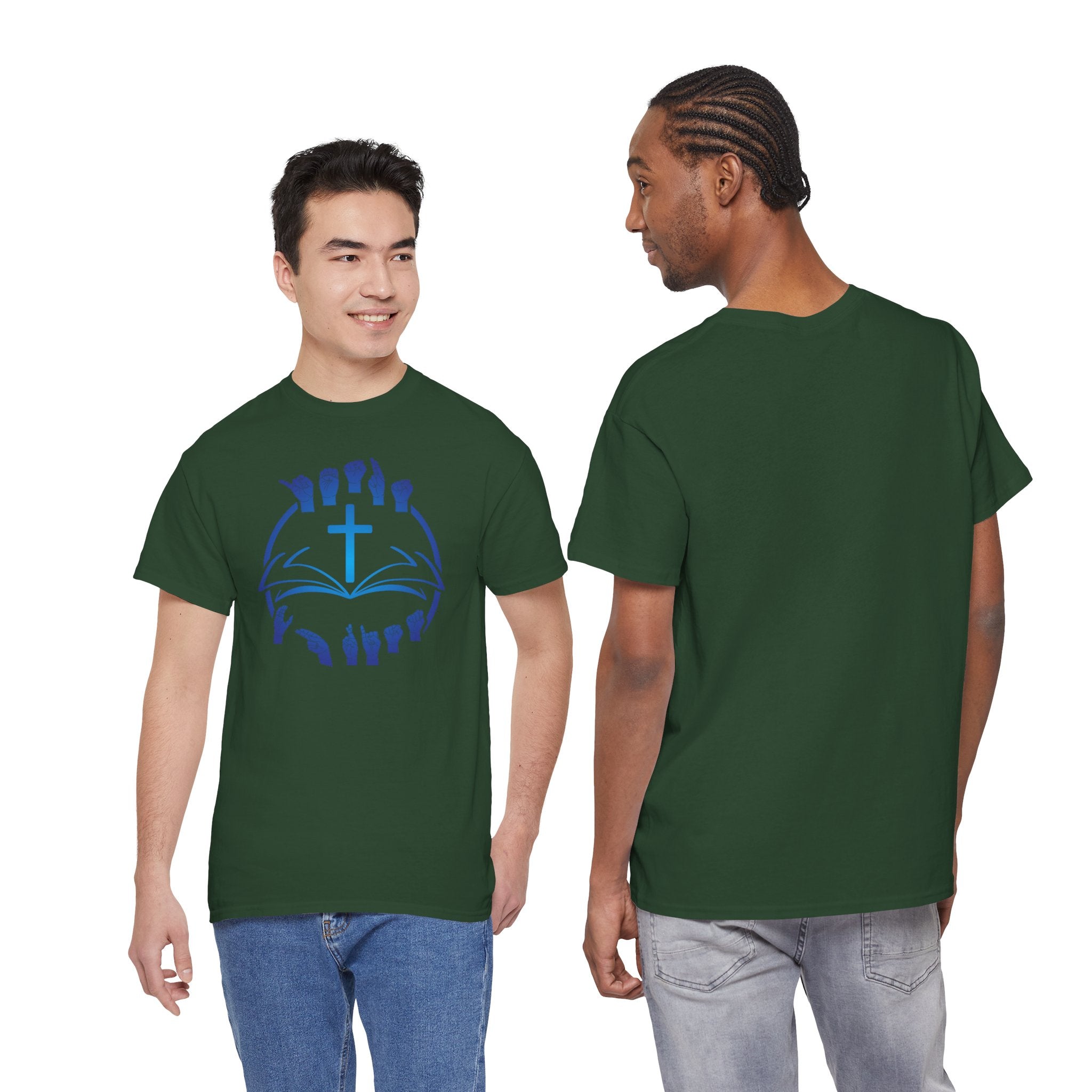 "Christian Bible Cross Sign Language "T-Shirt — Faith Prayer Hands Tee