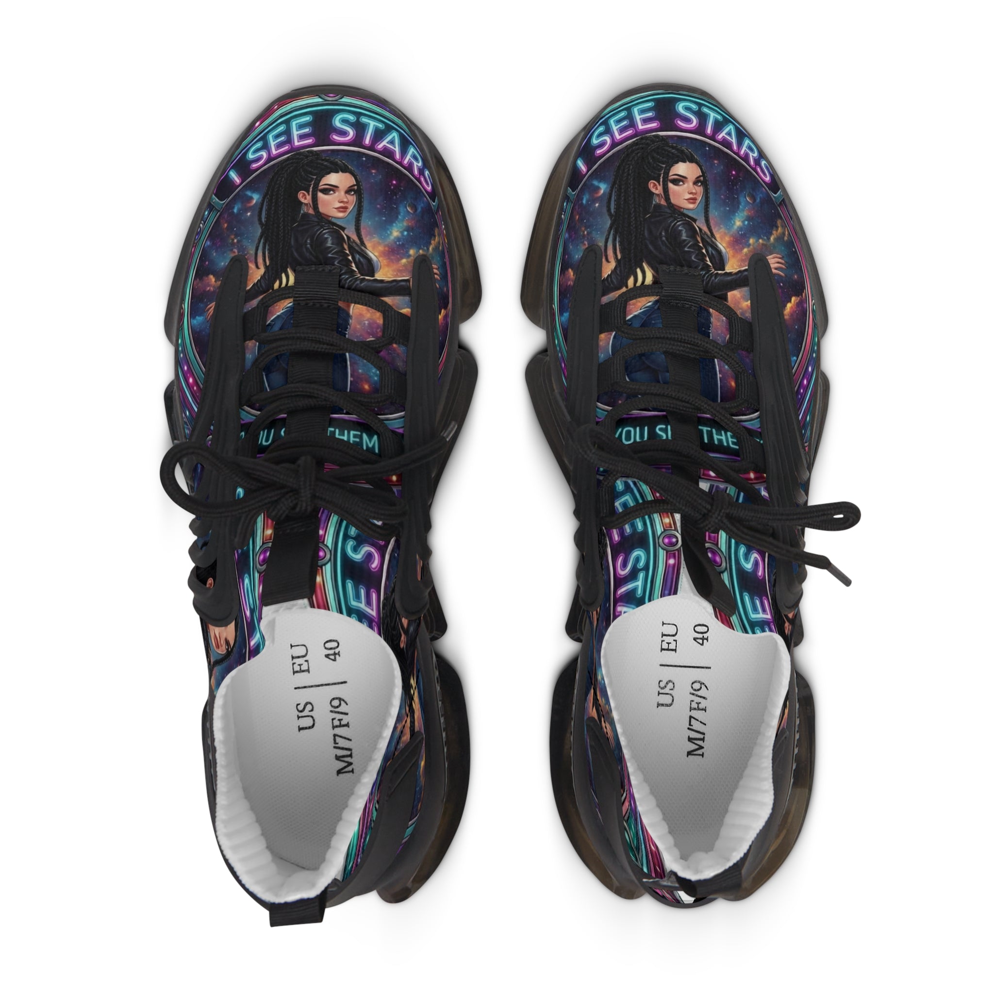 Women's Mesh Sneakers — Galaxy 'I See Stars' Athletic Shoes