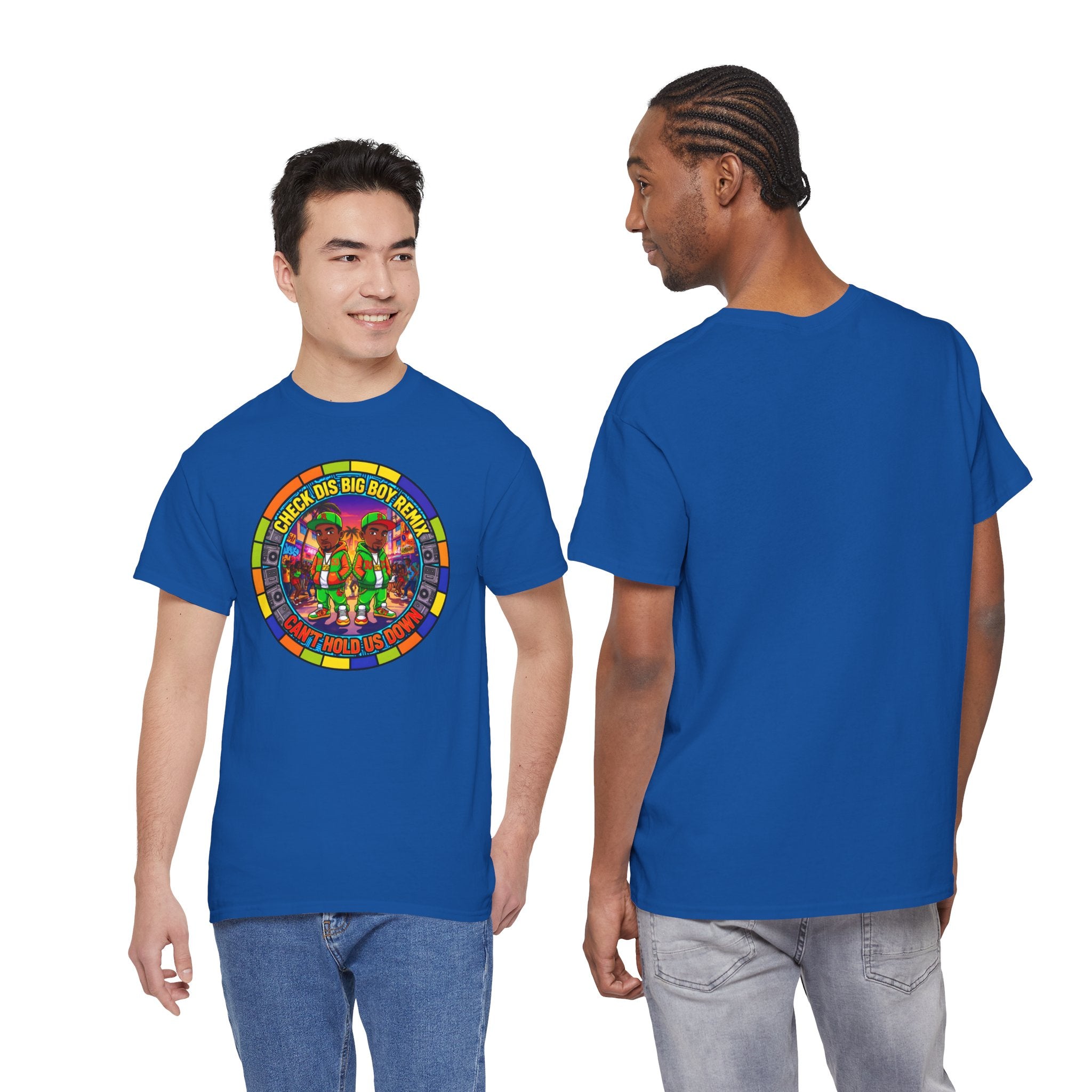 T-Shirt — "Check Dis Big Boy Remix" Colorful Cartoon Grap6hic Tee