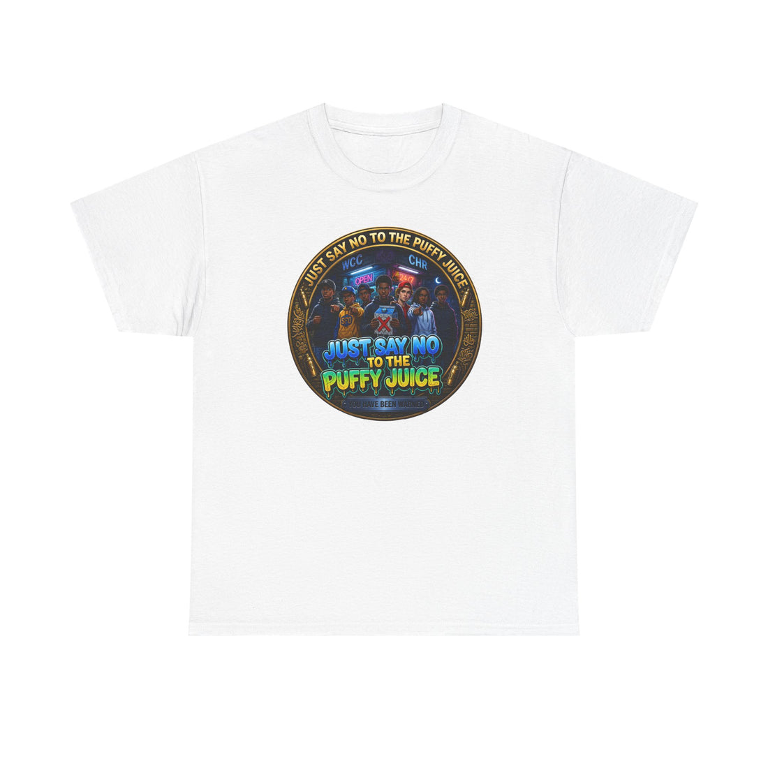 "Just Say No to the Puffy Juice "Tee – Anti-Party Vintage Graphic T-Shirt