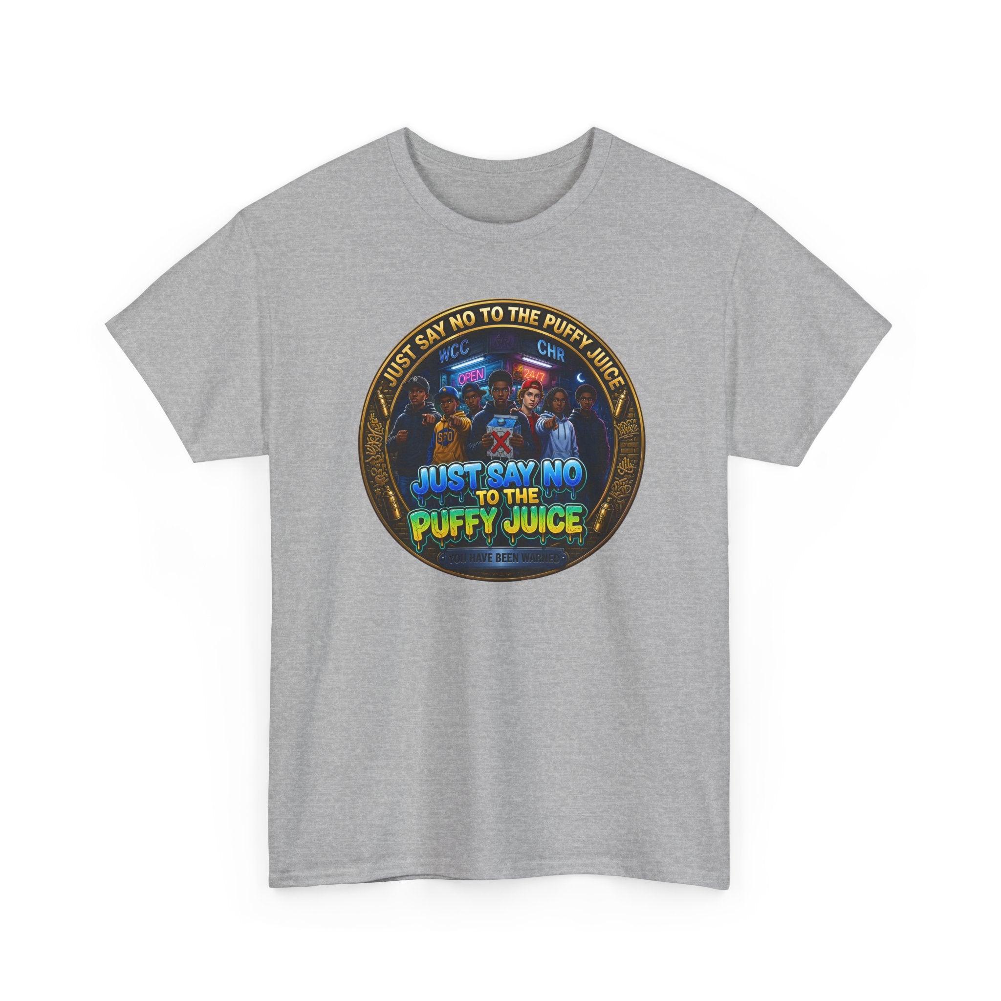 "Just Say No to the Puffy Juice "Tee – Anti-Party Vintage Graphic T-Shirt