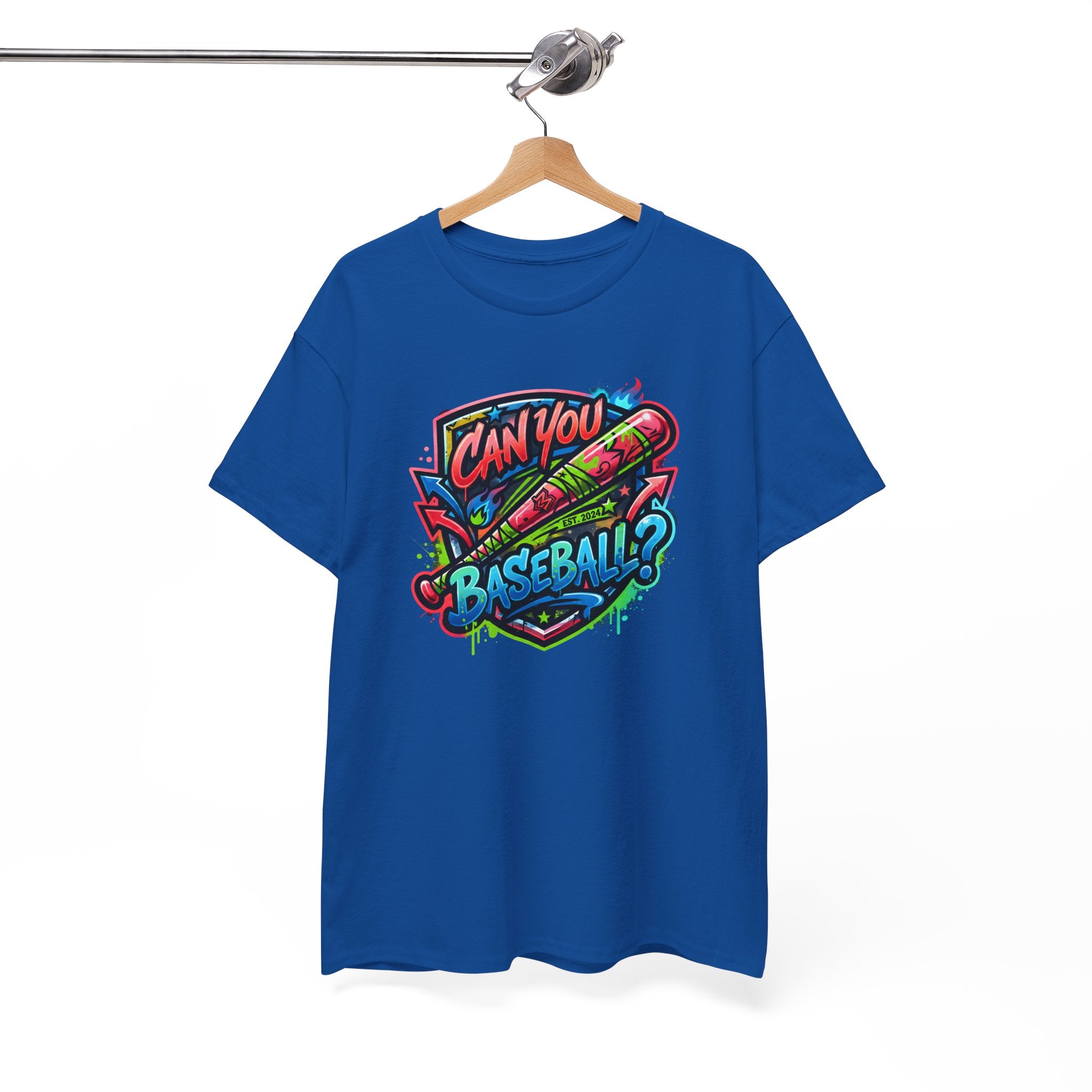 Can You Baseball? T-Shirt — Colorful Retro Baseball Graphic Tee