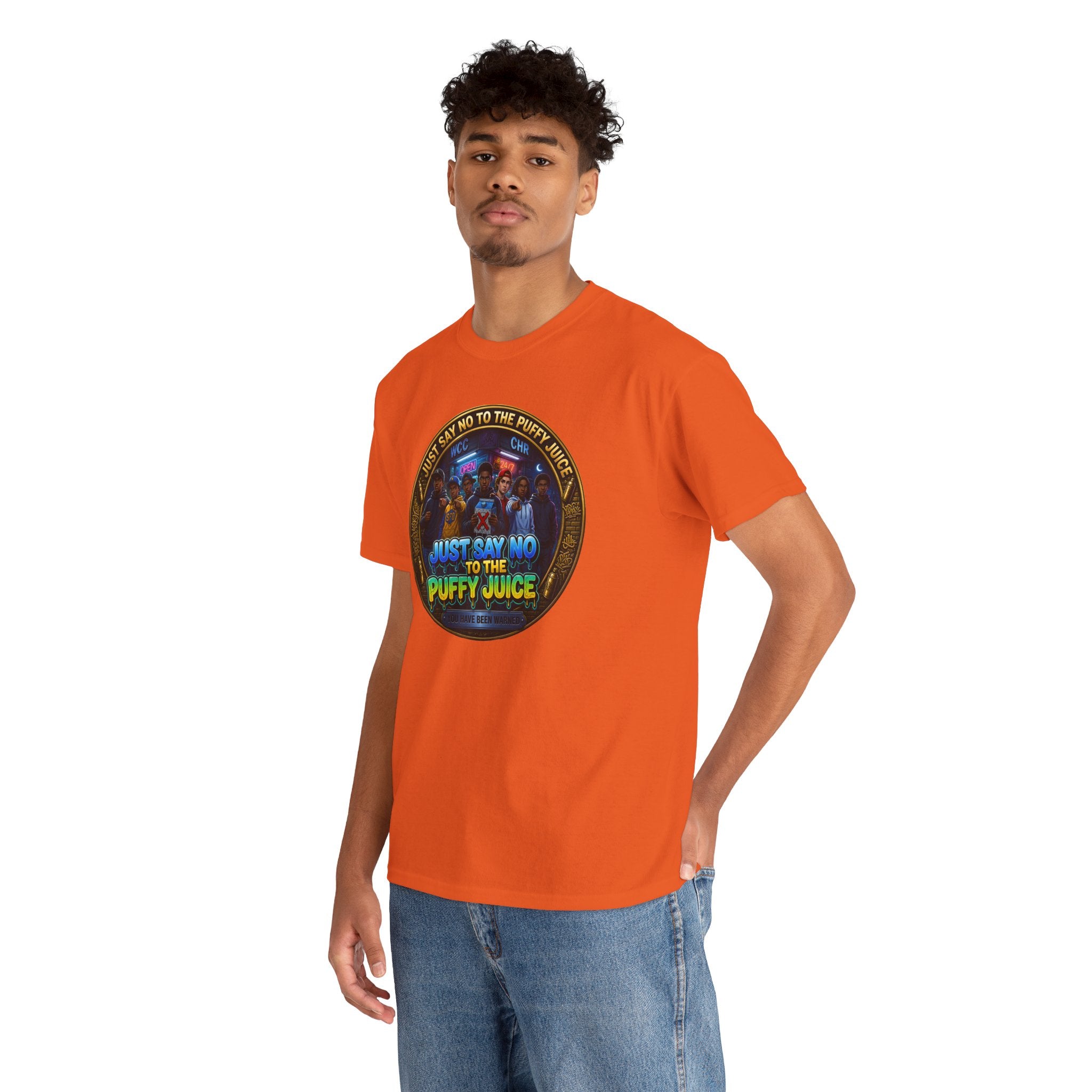 "Just Say No to the Puffy Juice "Tee – Anti-Party Vintage Graphic T-Shirt