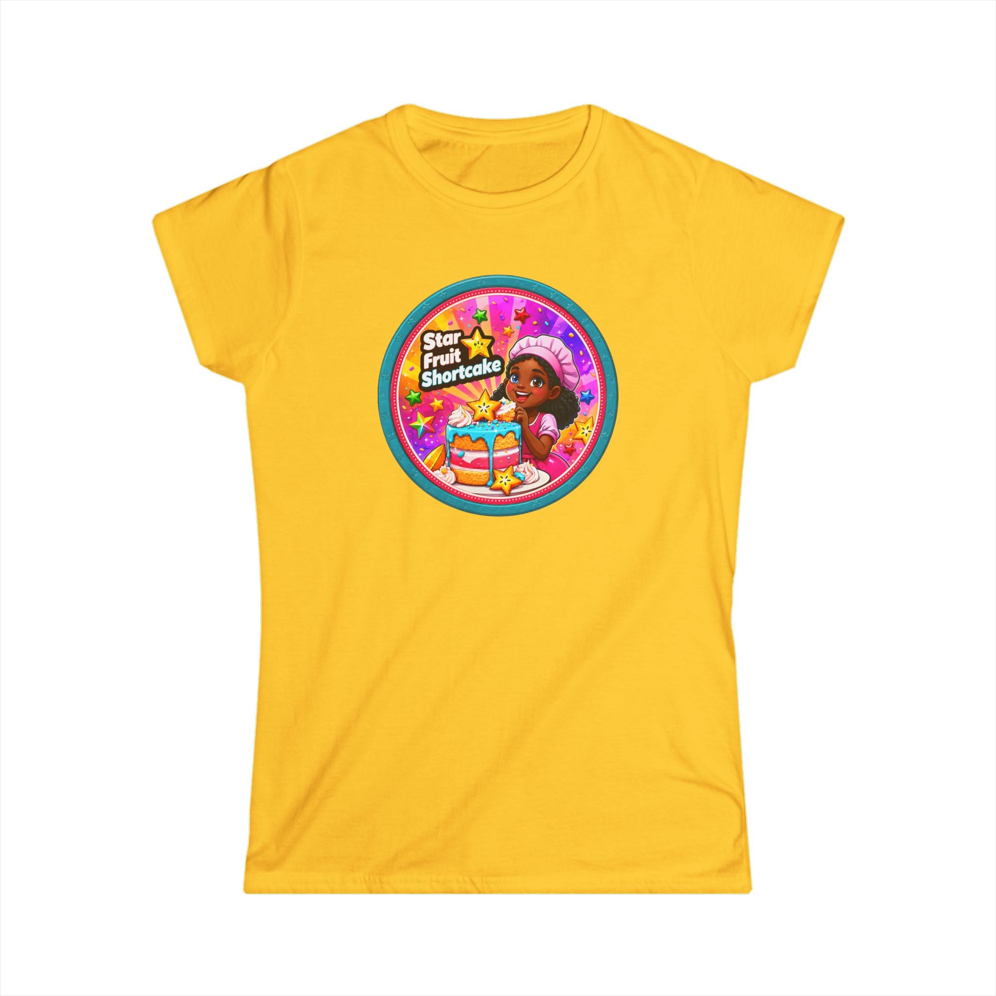 Women’s Tee — "Star Fruit Shortcake" Cute Retro Birthday Graphic