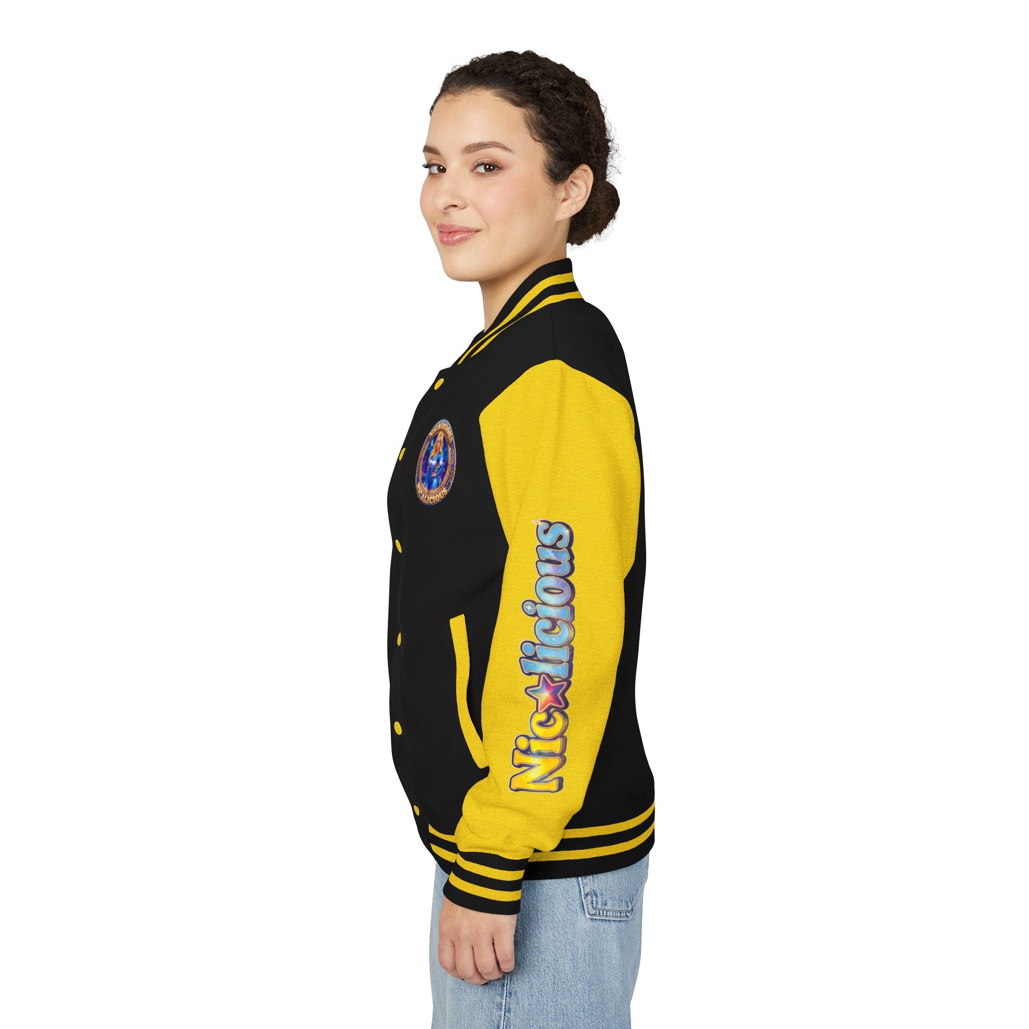 Letterman Jacket — "Nicalicious" Retro Crest Varsity Jacket