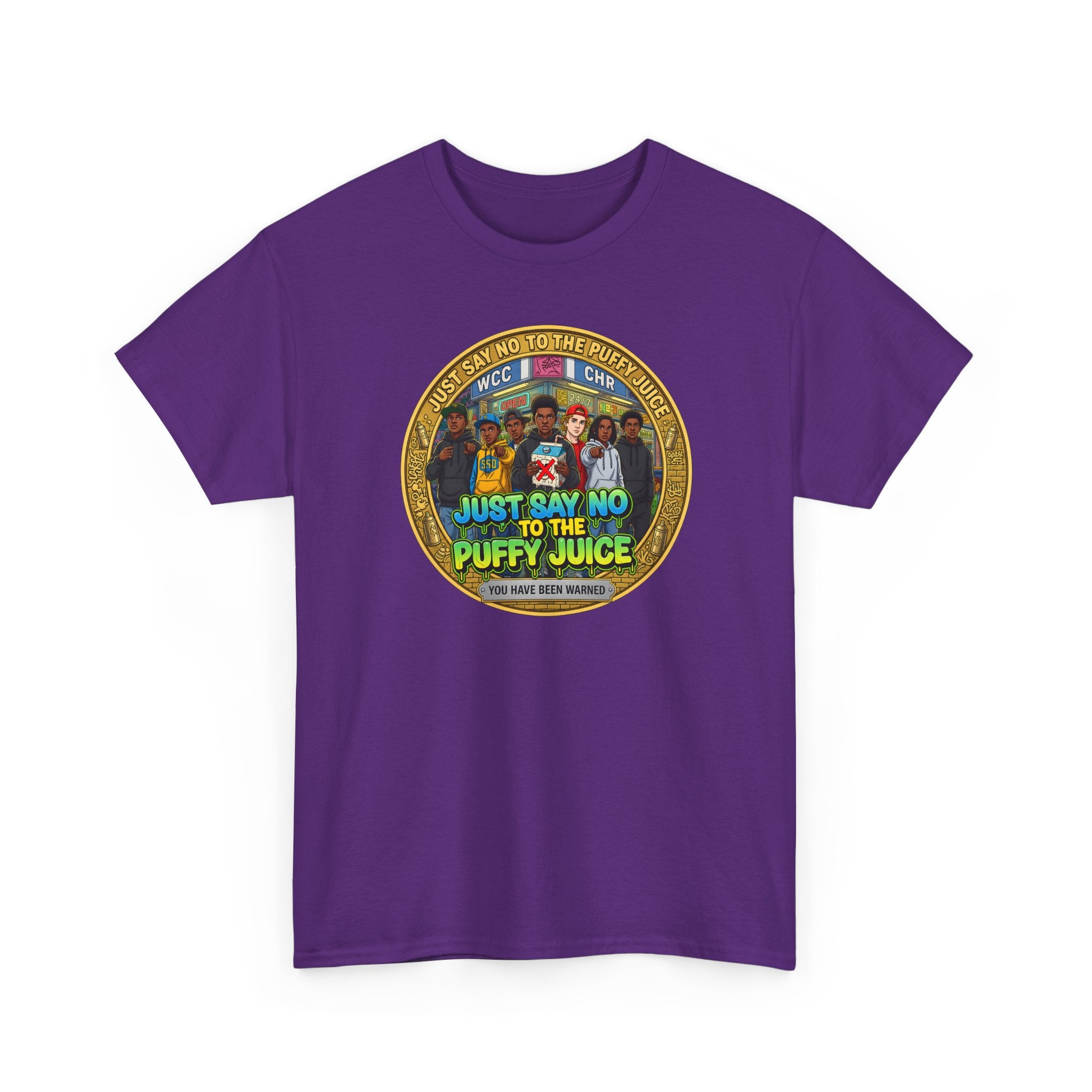 T-Shirt — "Just Say No to the Puffy Juice" Retro Anti-Vape Graphic Tee