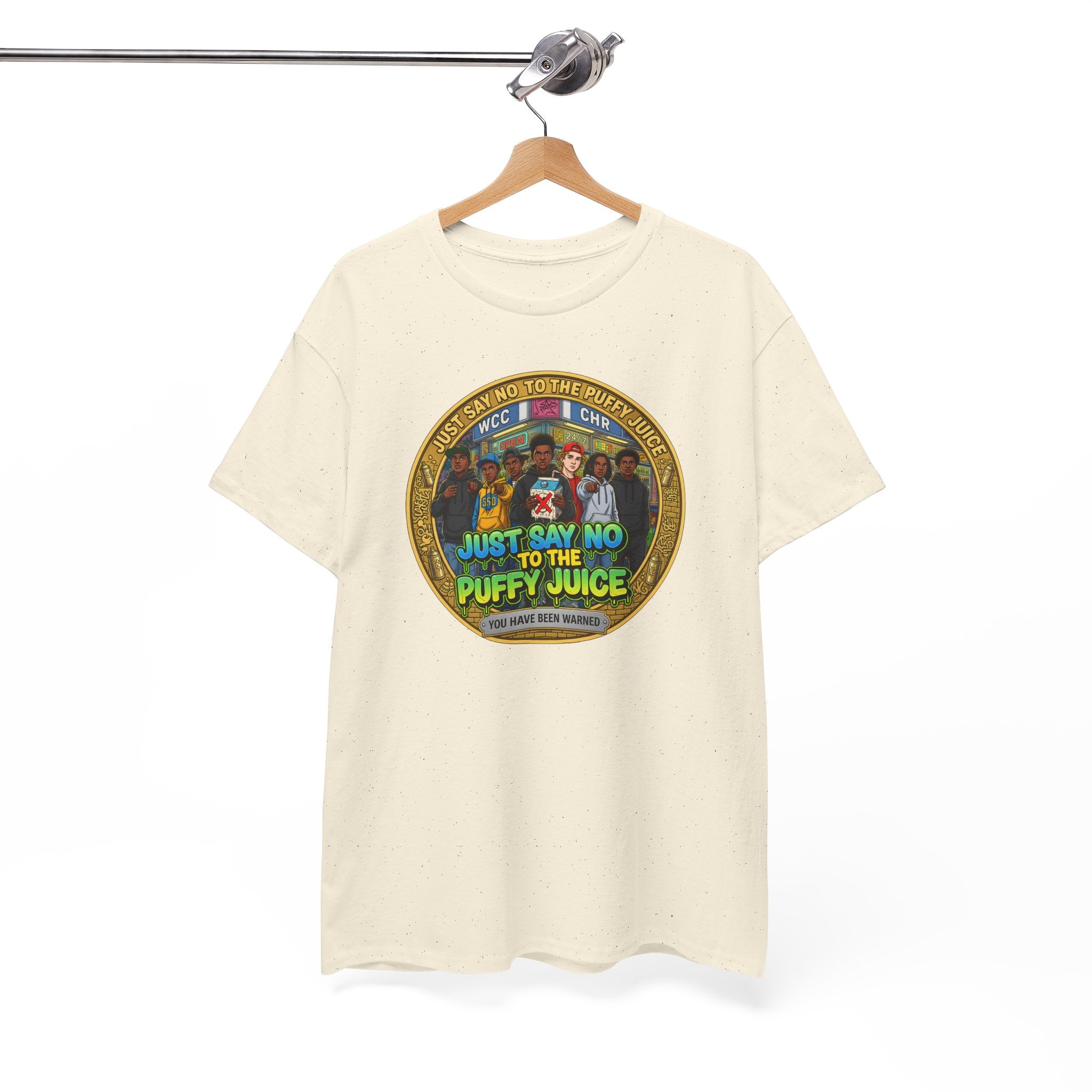 T-Shirt — "Just Say No to the Puffy Juice" Retro Anti-Vape Graphic Tee