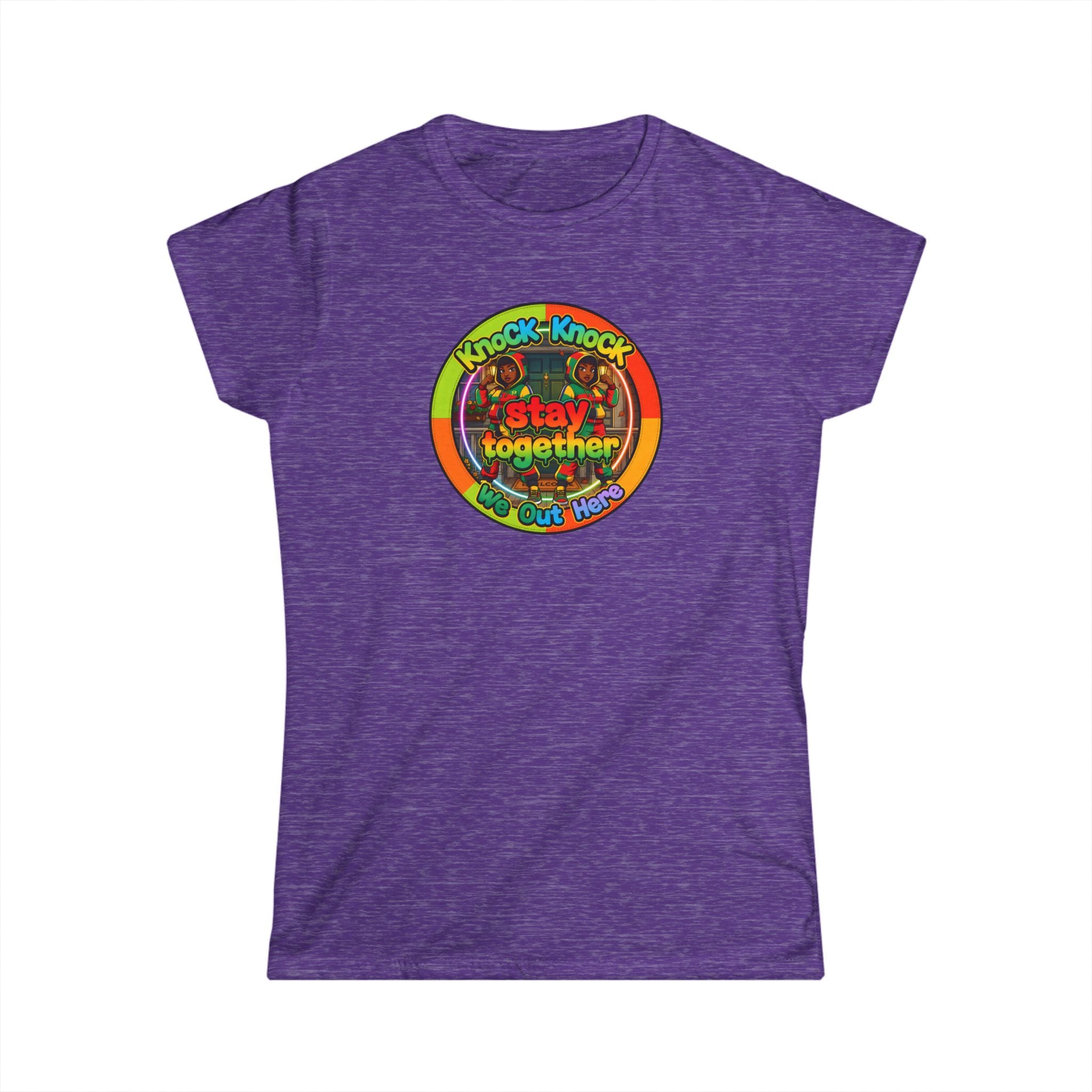 T‑Shirt — 'Knock Knock Stay Together' Retro Color Wheel Graphic Tee