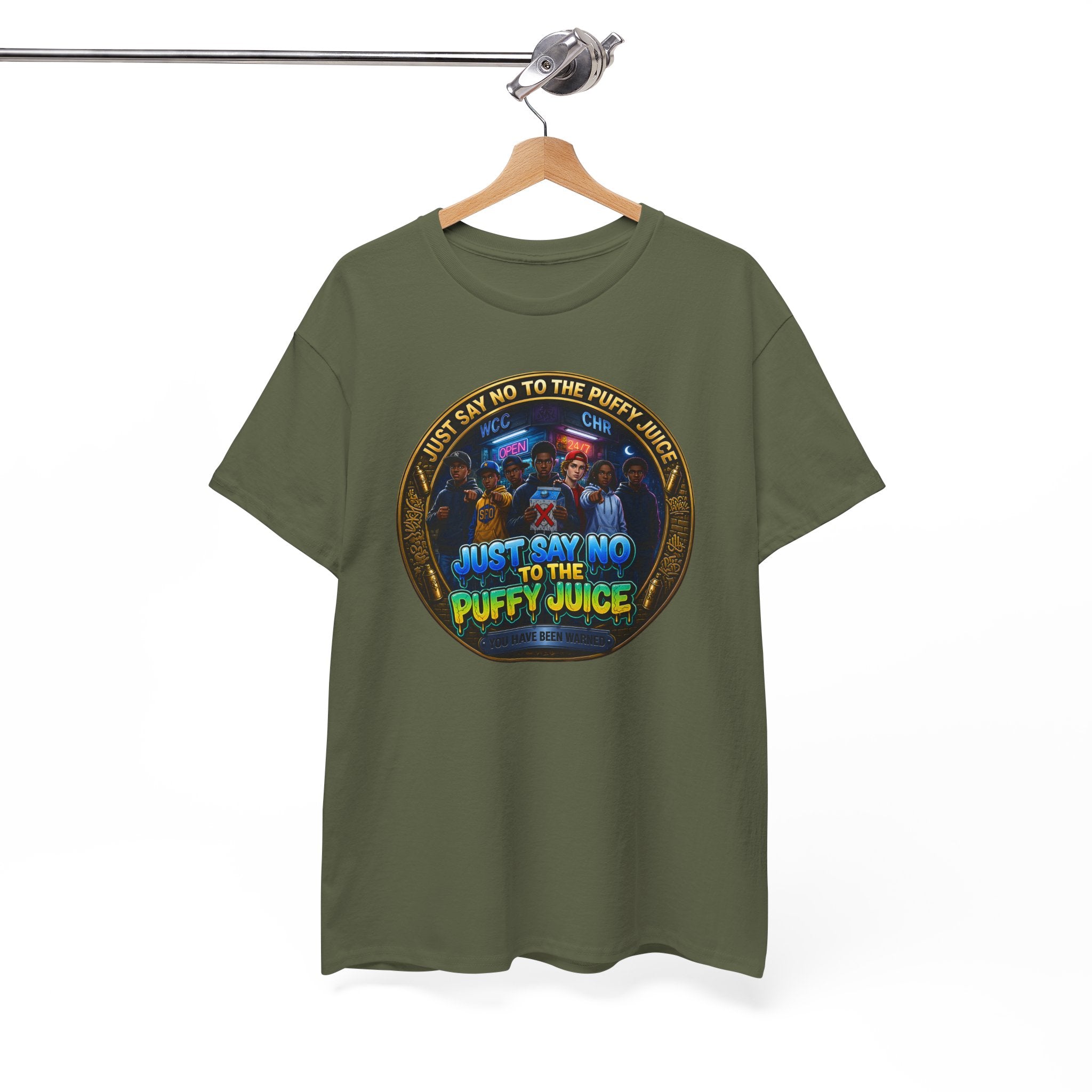 "Just Say No to the Puffy Juice "Tee – Anti-Party Vintage Graphic T-Shirt