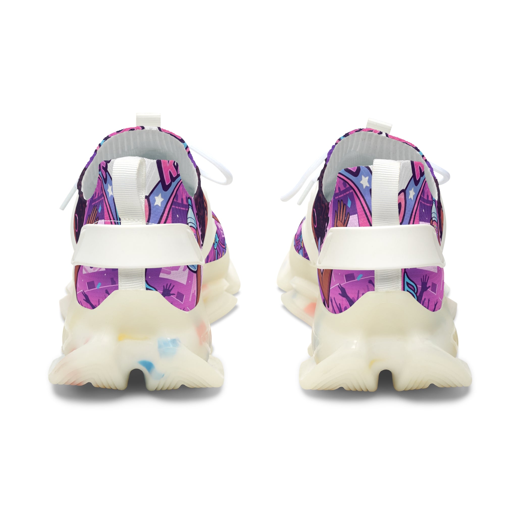 Women’s Mesh Sneakers —" Keep  Pop Music  Alive "Retro Pop Music Graphic Athletic Shoes