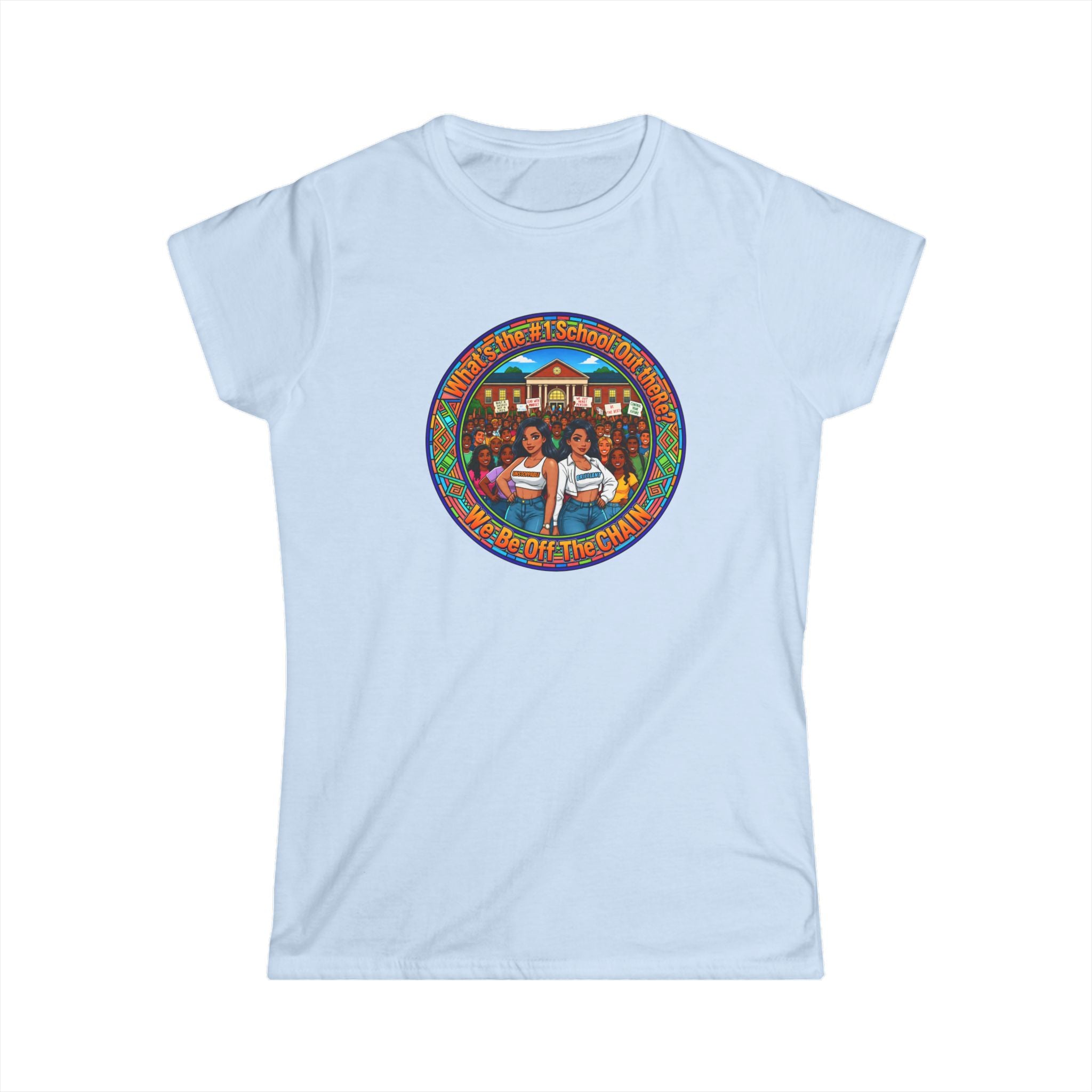 Women's Tee — Vintage Camper Sisters Graphic "What's The#1 School Out There"