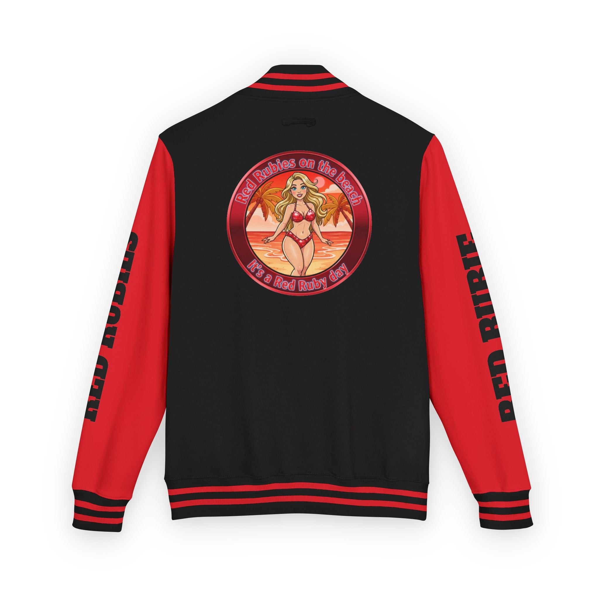 Jacket Letterman Jacket- "It's A Red Rubie Day"