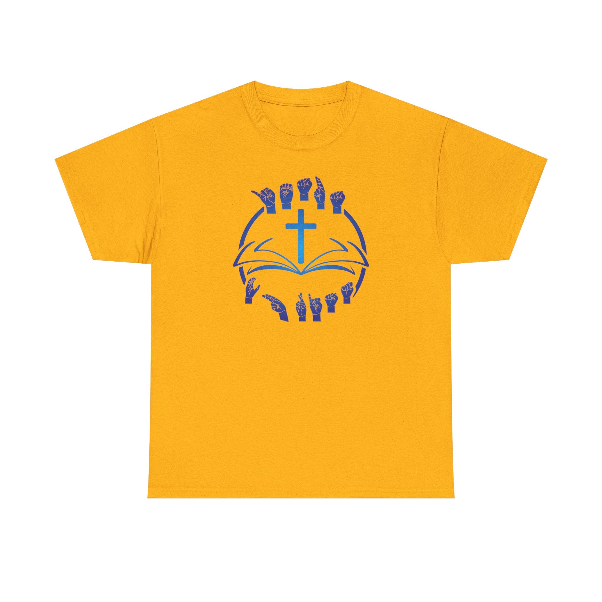 "Christian Bible Cross Sign Language "T-Shirt — Faith Prayer Hands Tee
