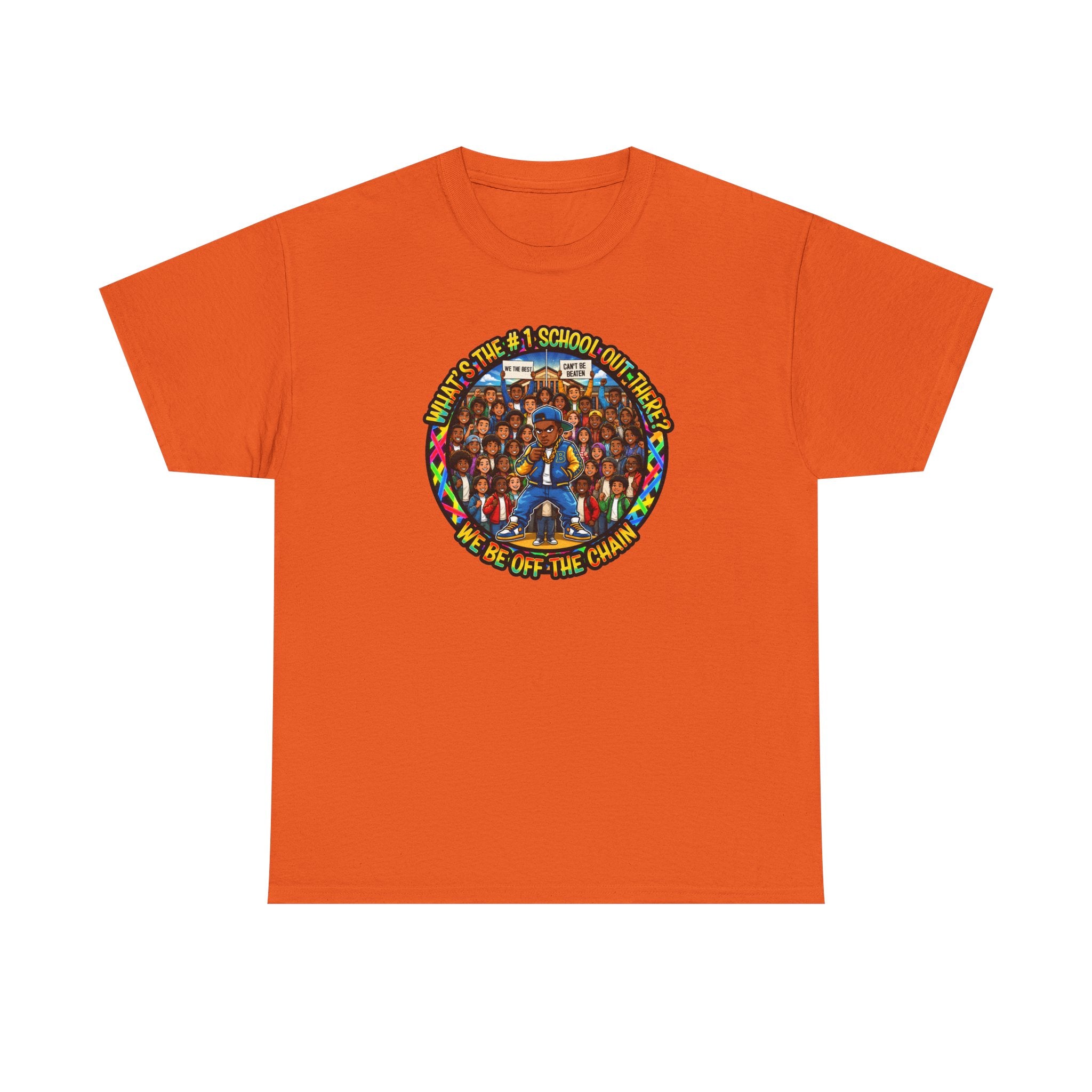 Community Unity Tee — "What's The #1 School Out There" Illustration Shirt