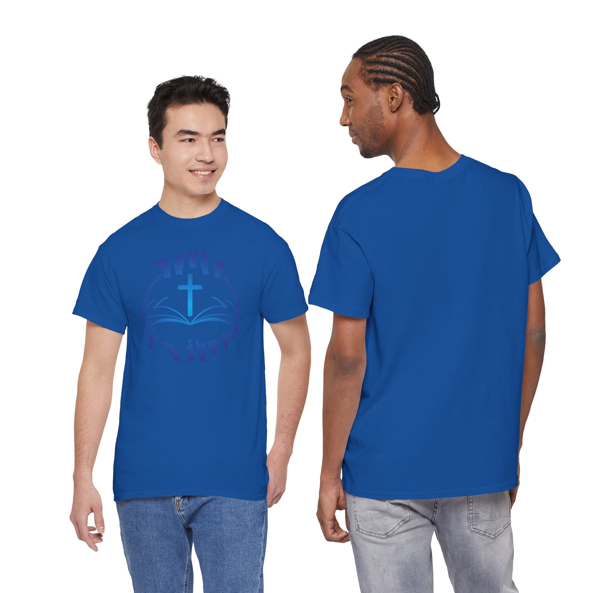 "Christian Bible Cross Sign Language "T-Shirt — Faith Prayer Hands Tee