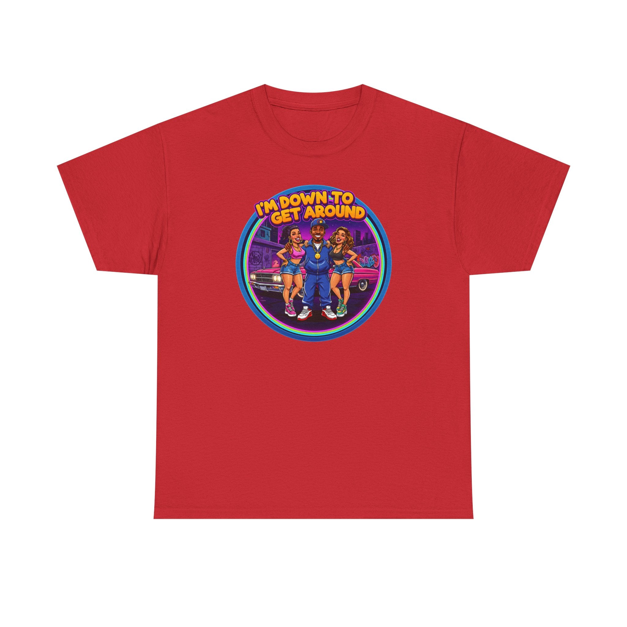 T-Shirt — 'I'm Down to Get Around' Retro Skate Crew Graphic Tee