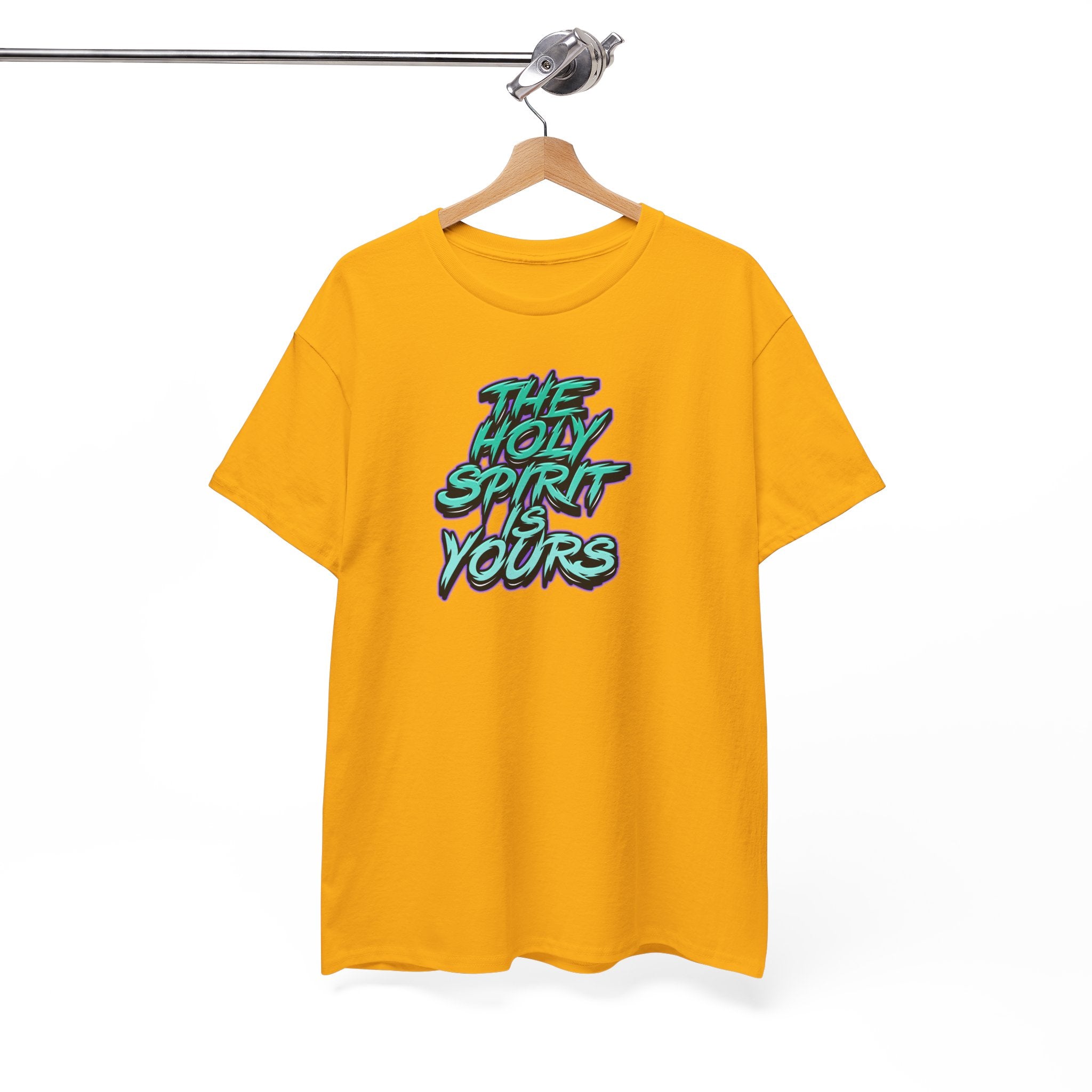 T-Shirt — "The Holy Spirit Yours" Retro Script Faith Tee