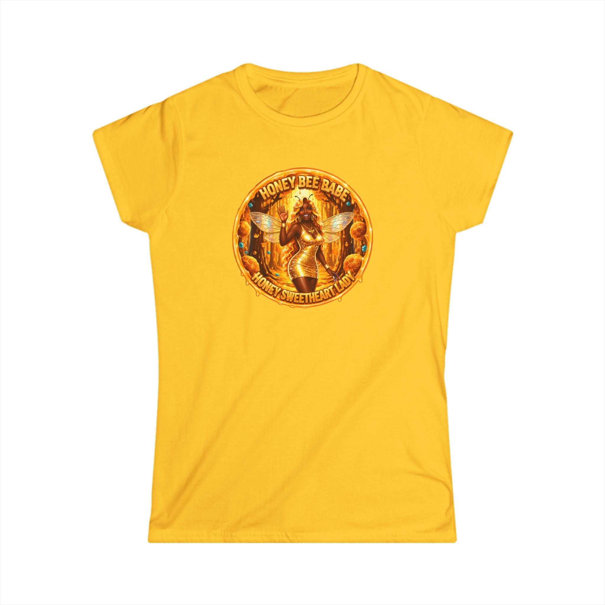 "Honey Bee Babe" Women's Tee — Vintage Beekeeper Graphic