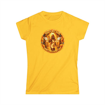 "Honey Bee Babe" Women's Tee — Vintage Beekeeper Graphic