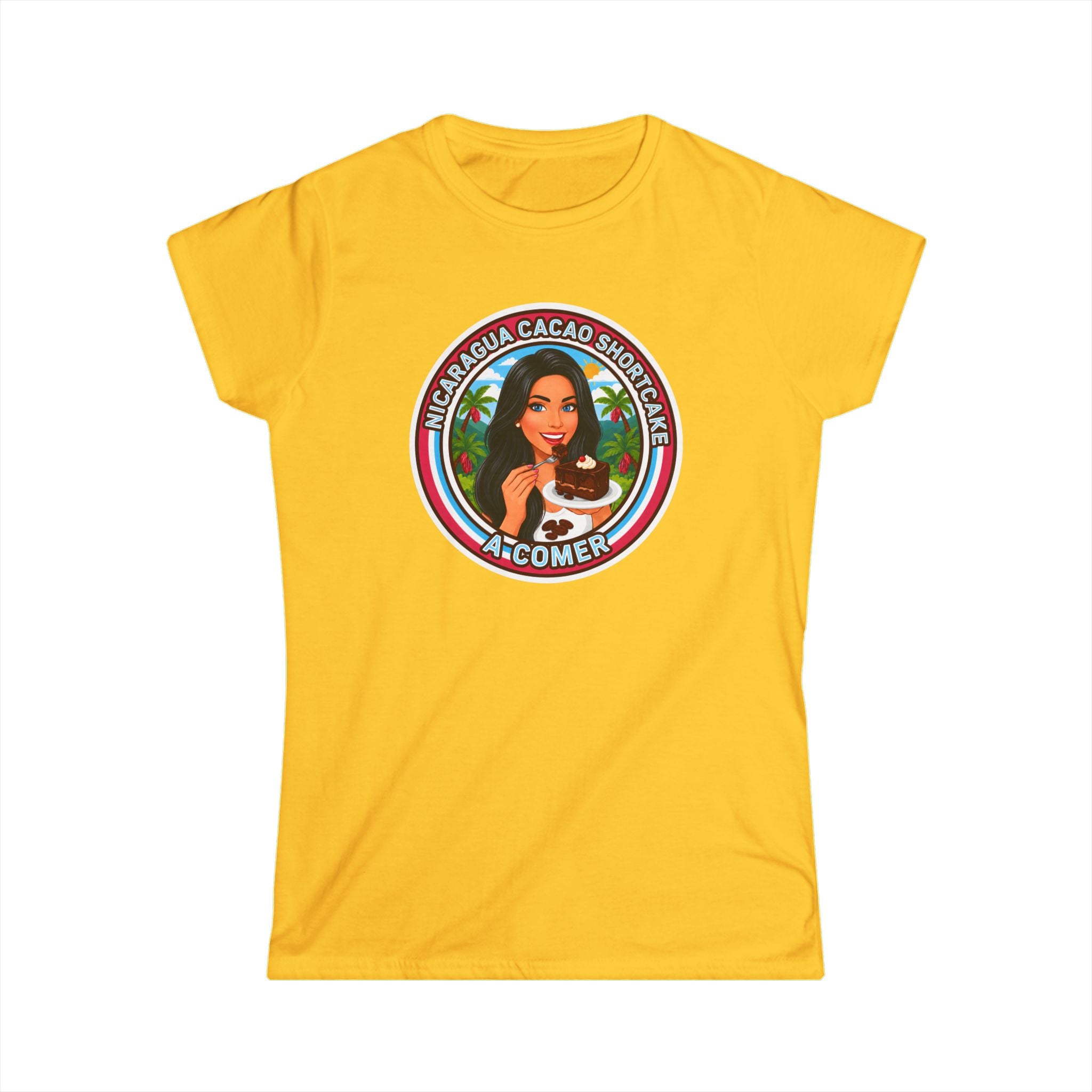 "Nicaragua Cacao Shortcake" Chocolate Lover Women's Tee — 'Nicaragua Cacao' Graphic Shirt