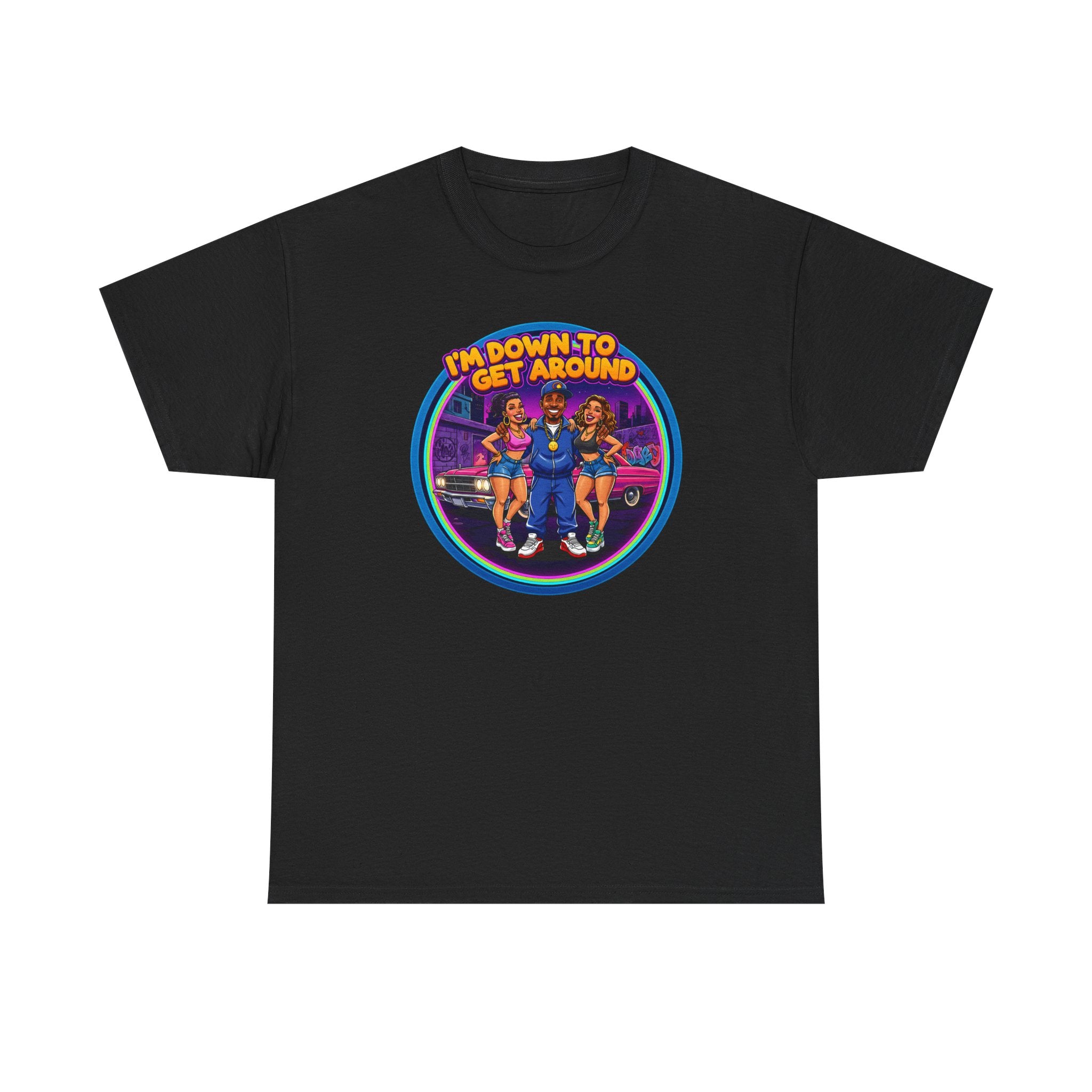 T-Shirt — 'I'm Down to Get Around' Retro Skate Crew Graphic Tee