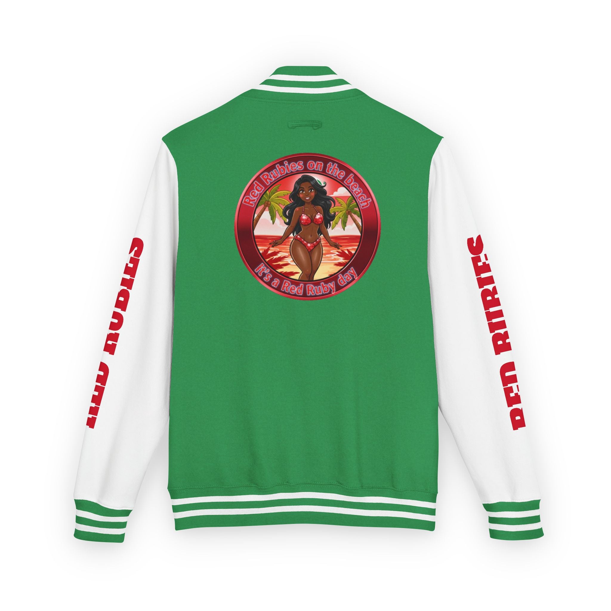 Letter Us- " It's A Rubie Day"-Retro Island Pinup Red & White