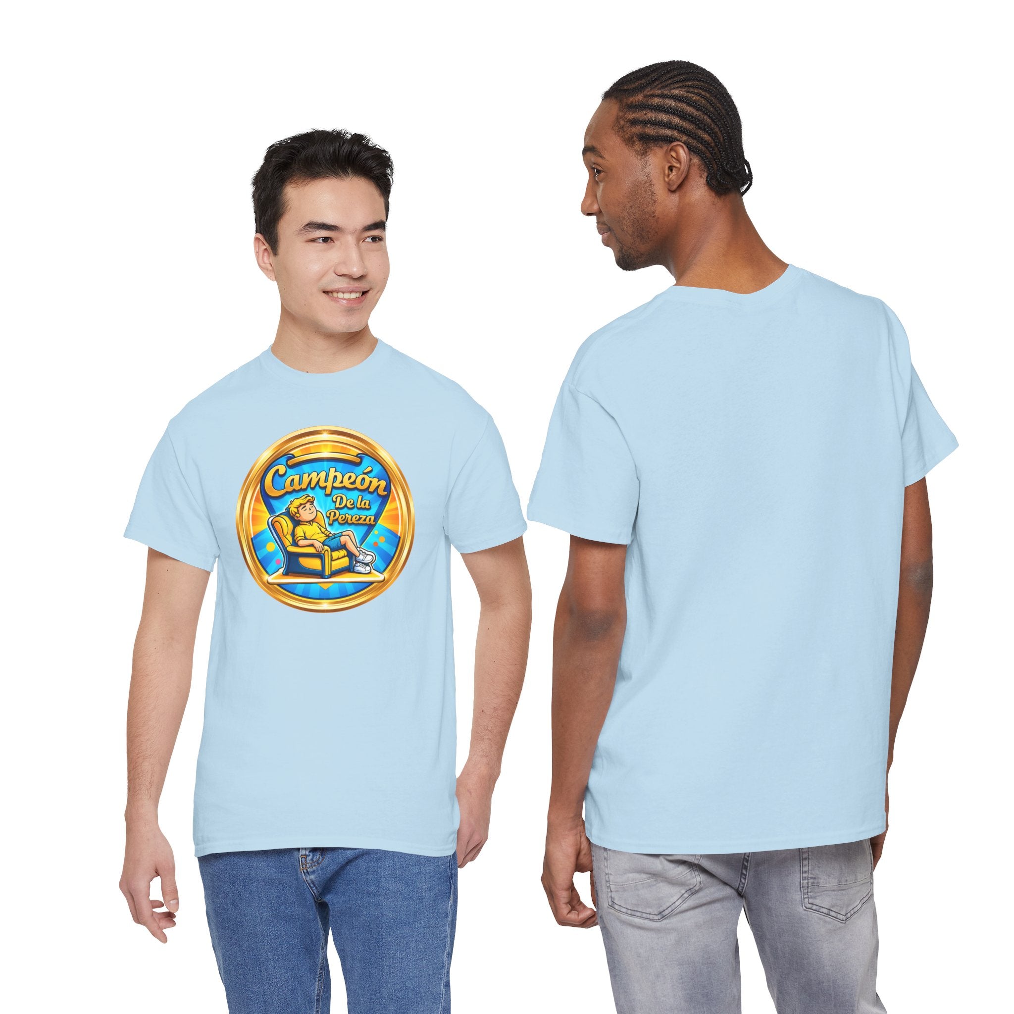 "Campeón De La Pereza" Tee — Gold Badge Adventure T‑Shirt