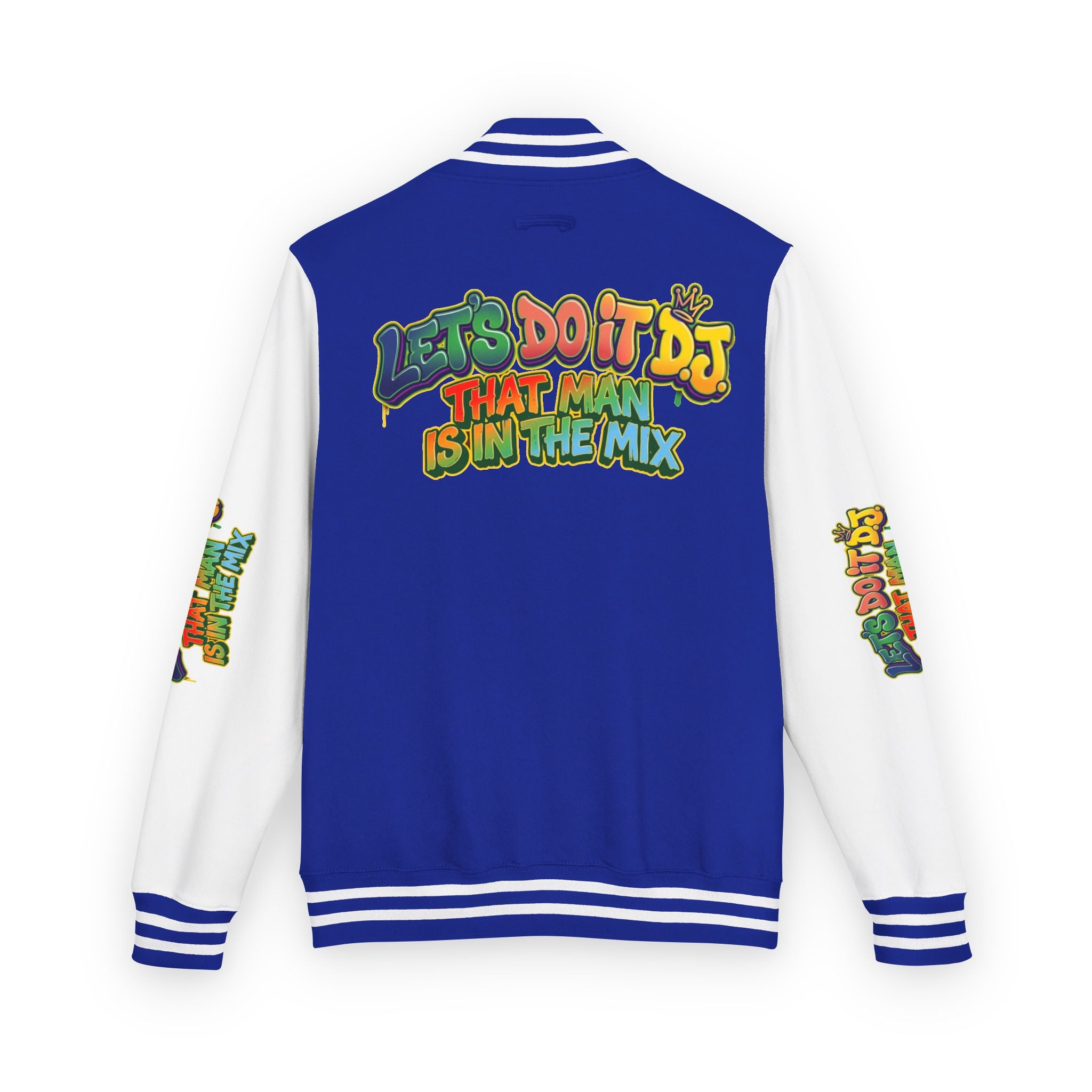 Letterman Jacket — 'Let's Do It' DJ Graphic Varsity Jacket