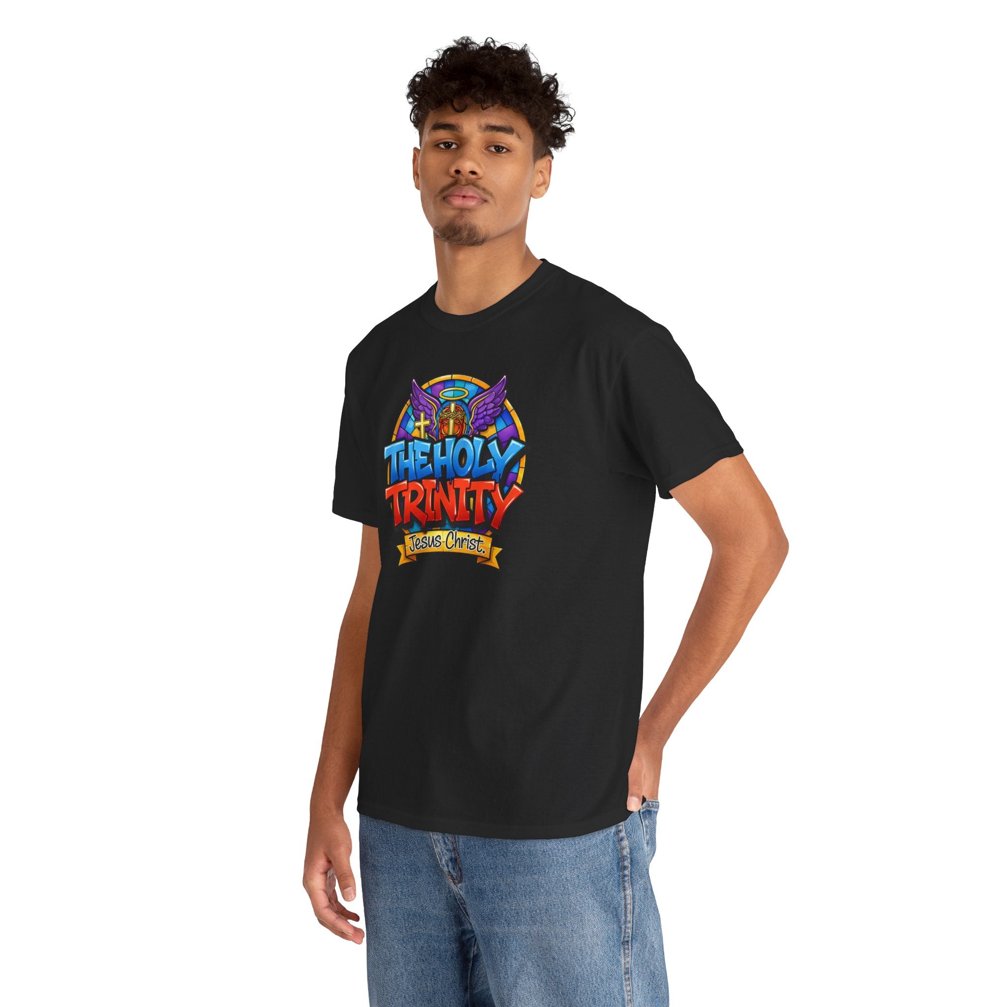 Christian T-Shirt — "The Holy Trinity: Jesus Christ" Colorful Faith Tee