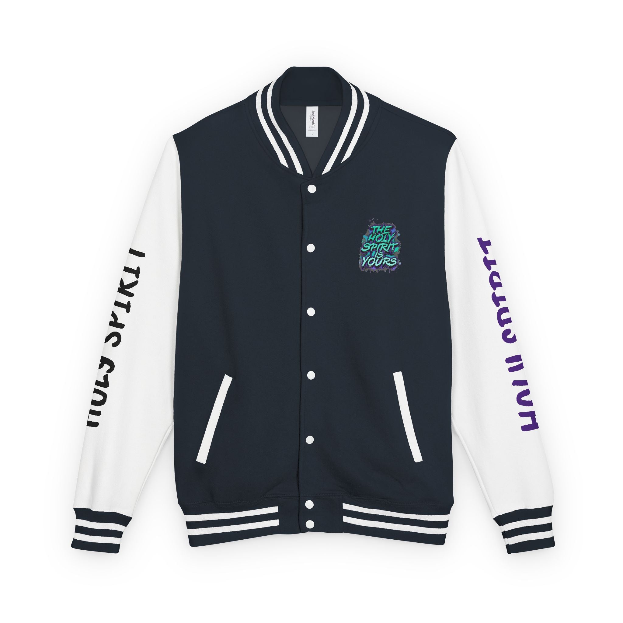 Letterman Jacket — "The Holy Spirit Is Yours" Graphic