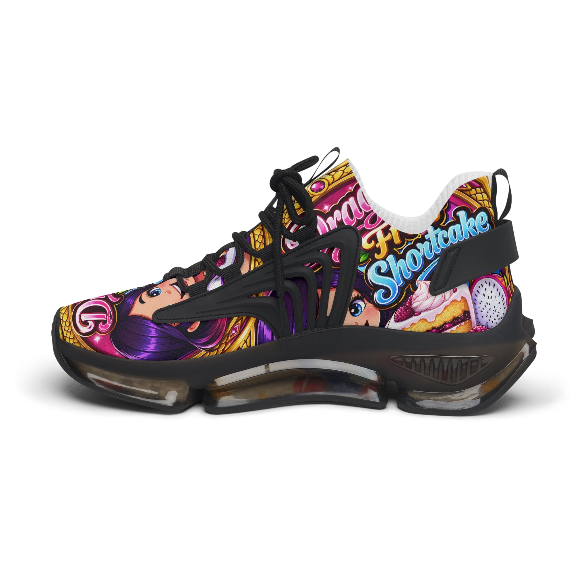 "Dragon Fruit Shortcake "Sneakers — Colorful Women's Mesh Athletic Shoes