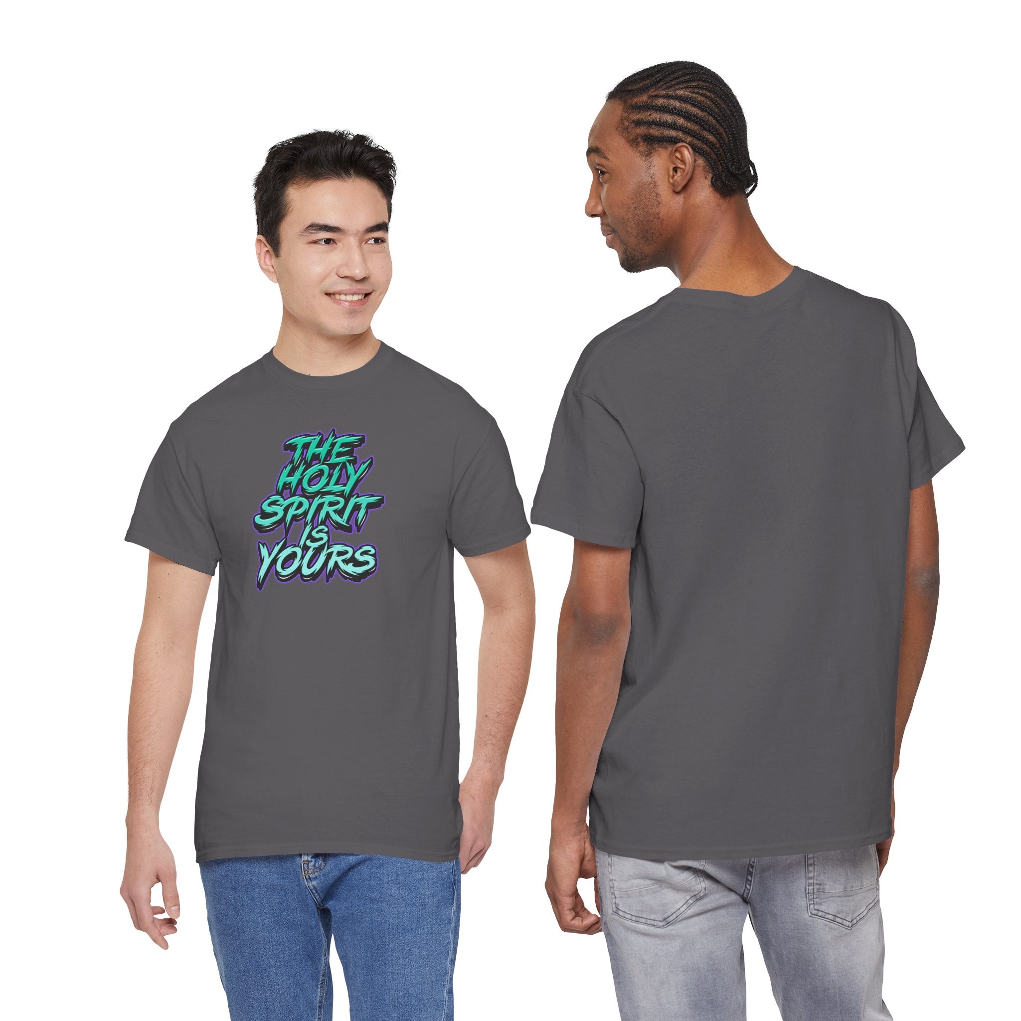 T-Shirt — "The Holy Spirit Yours" Retro Script Faith Tee
