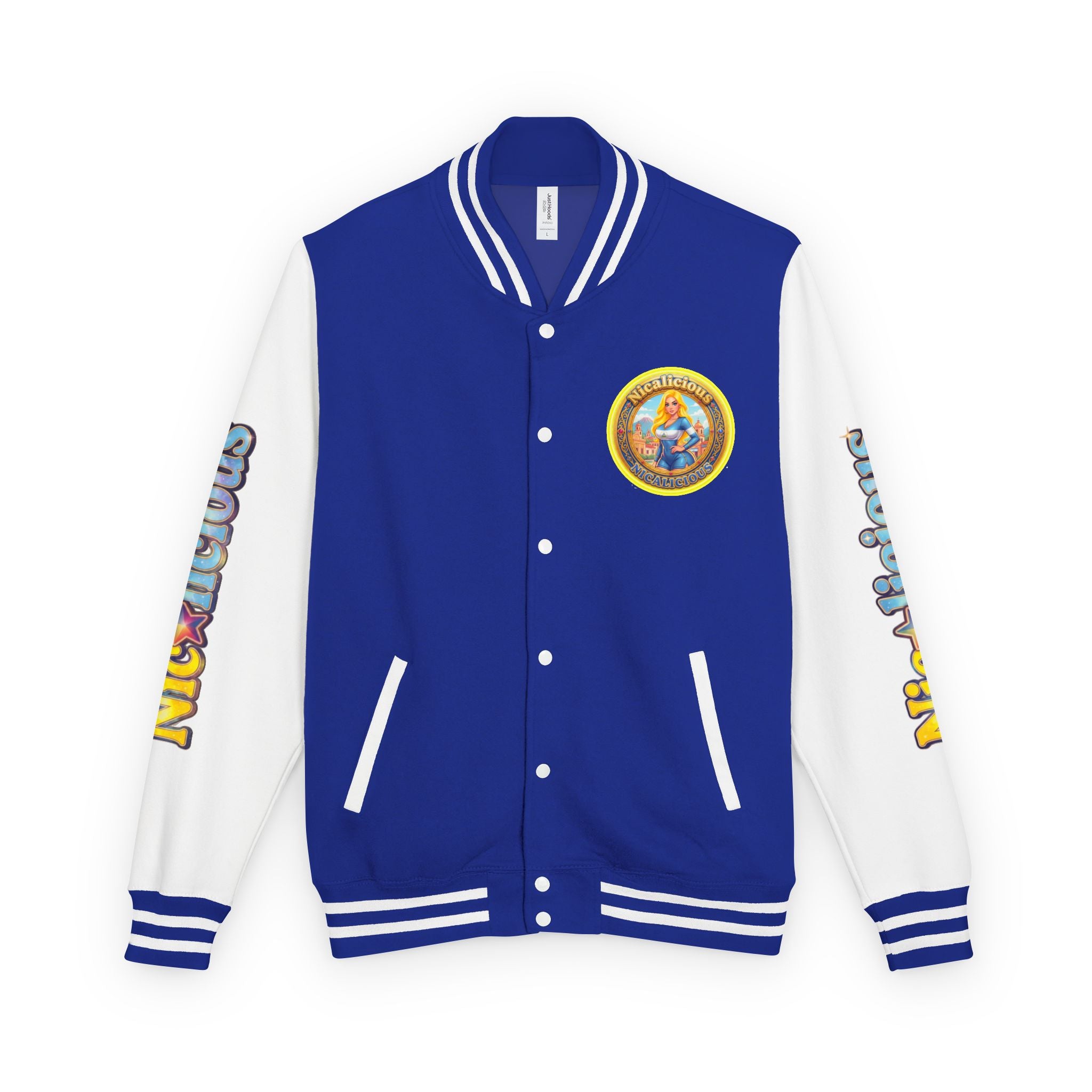 Letterman Jacket — 'Nicalicious' Retro Pinup Logo Varsity Jacket