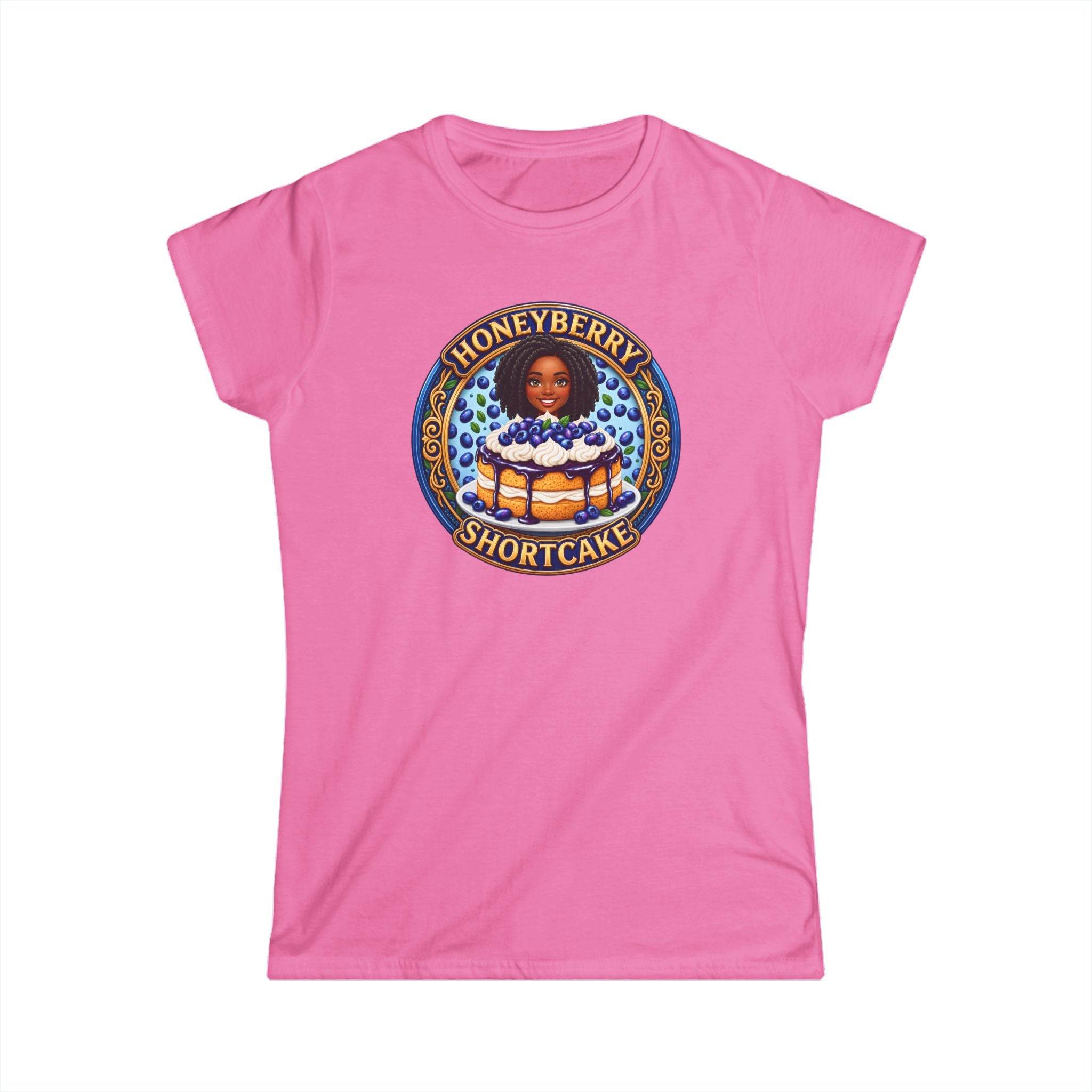 Shortcake Logo Tee — "Honeyberry Shortcake" Retro Badge Women's T-Shirt