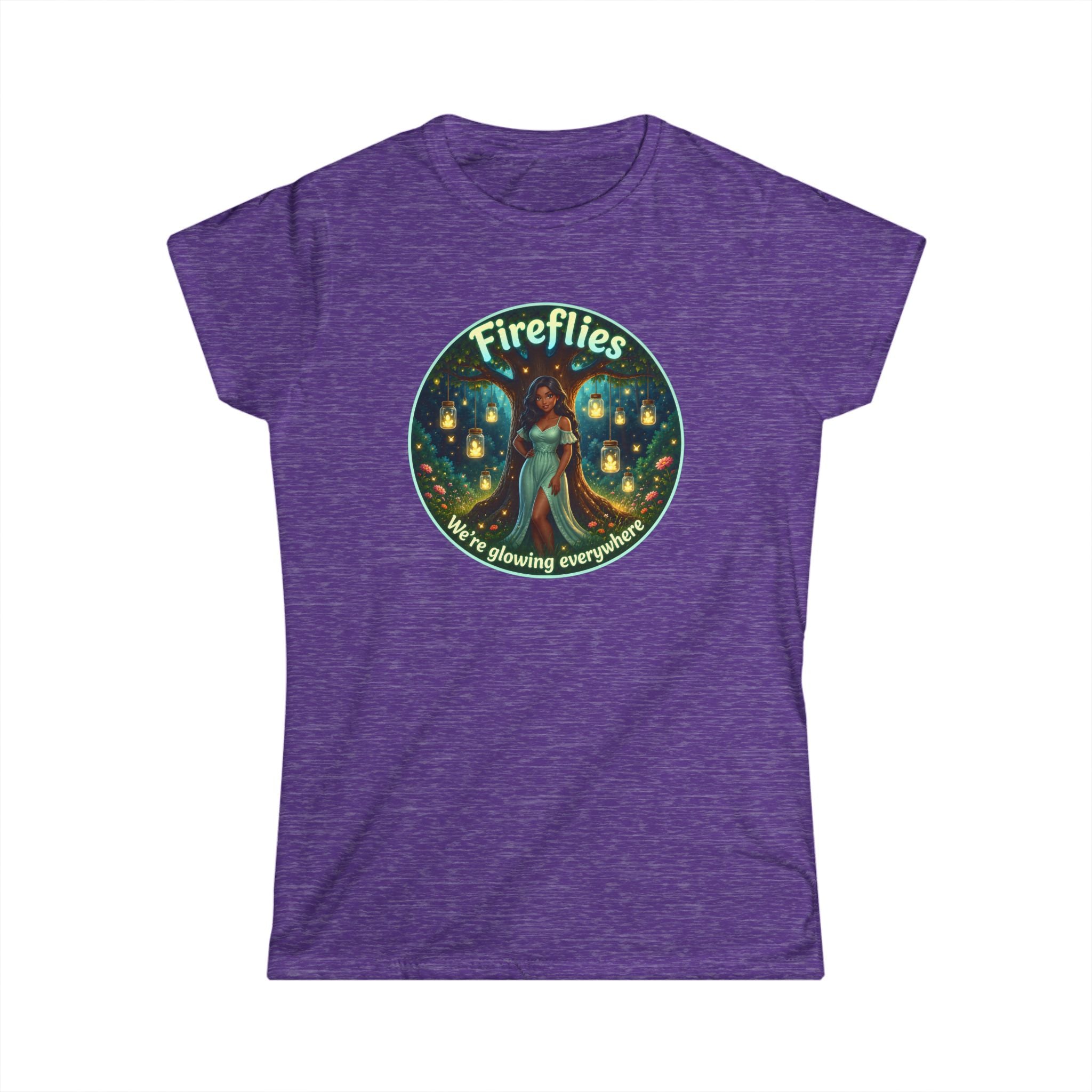 Fireflies Graphic Tee — "Fireflies" Nature Glow Women's T-Shirt