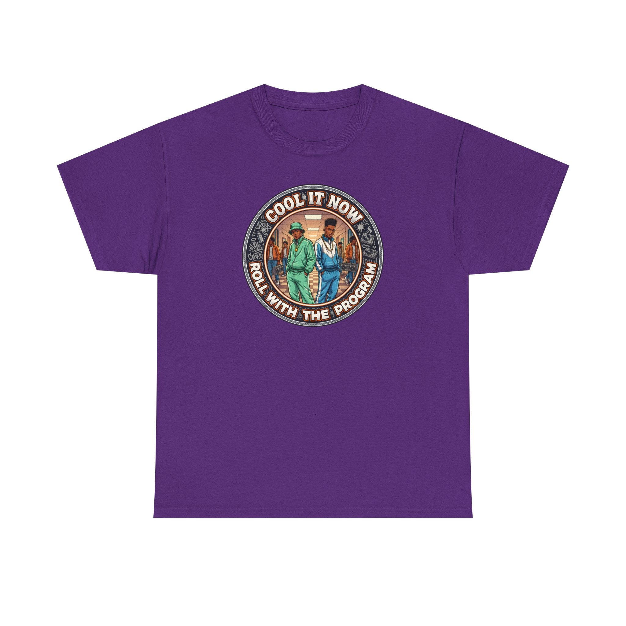 Cool It Now Tee — "Cool It Now Roll With The Program" Vintage Patch Graphic T-Shirt