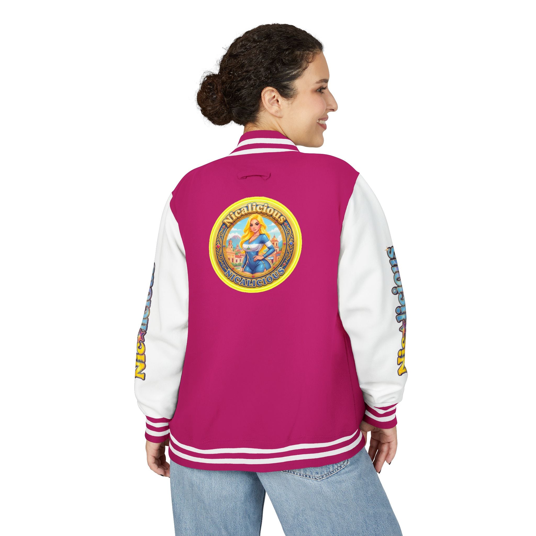 "Nicalicious" Varsity Jacket — Retro Pinup Letterman Jacket
