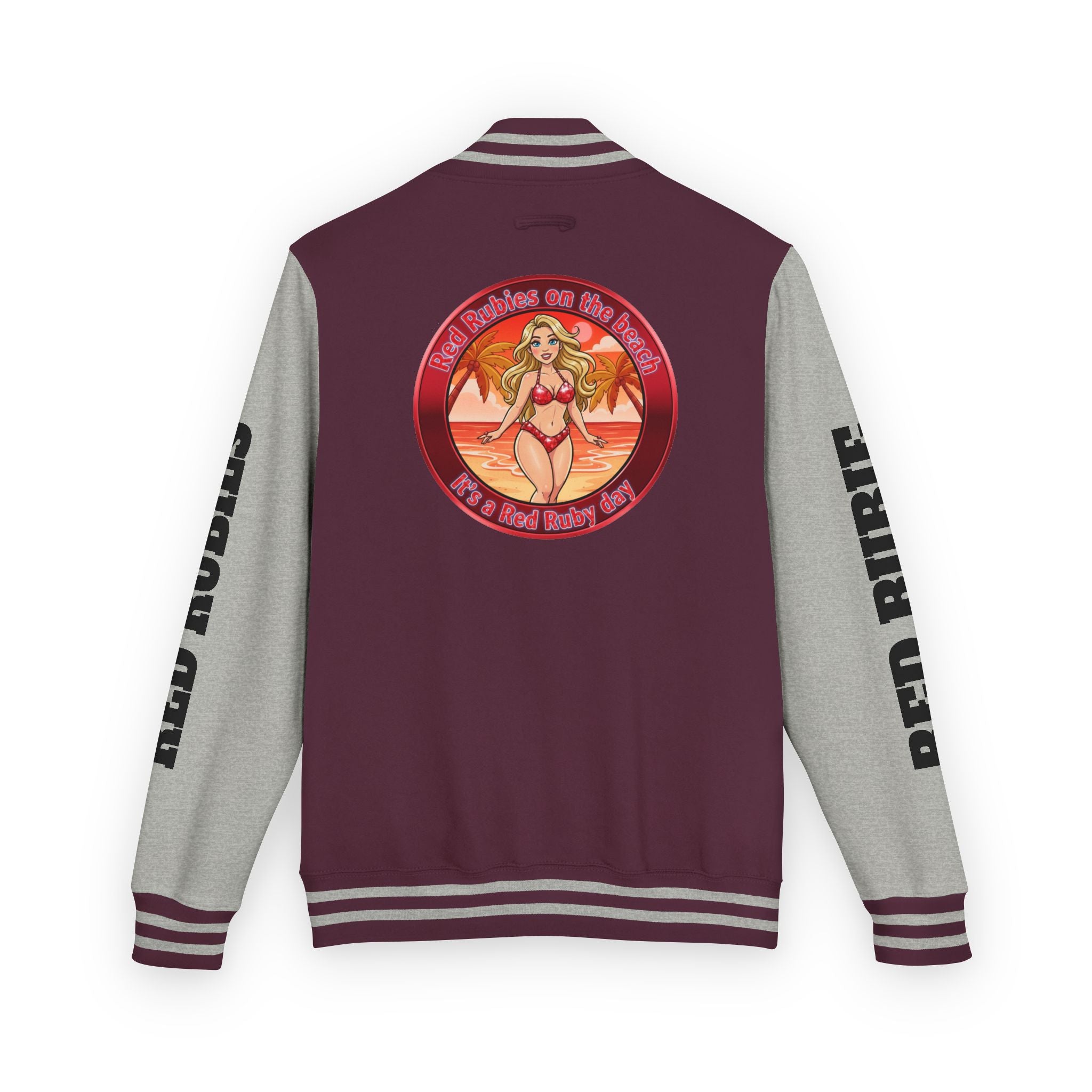Jacket Letterman Jacket- "It's A Red Rubie Day"