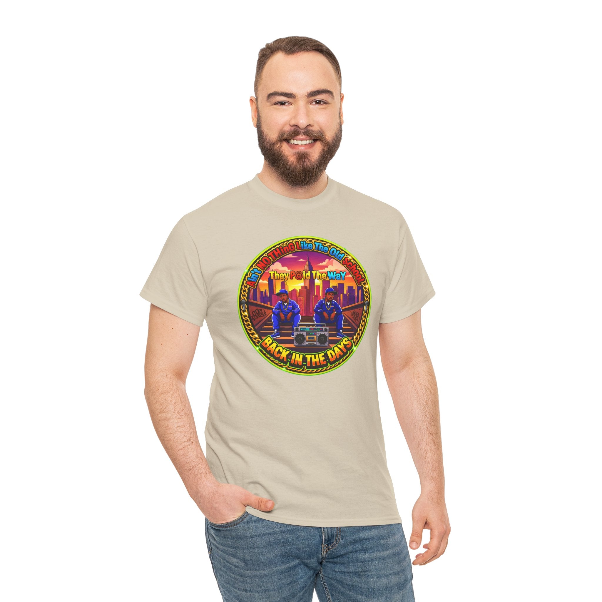 T-Shirt — Retro Sunset 'Aint No Thing Like The Old School' Graphic Tee